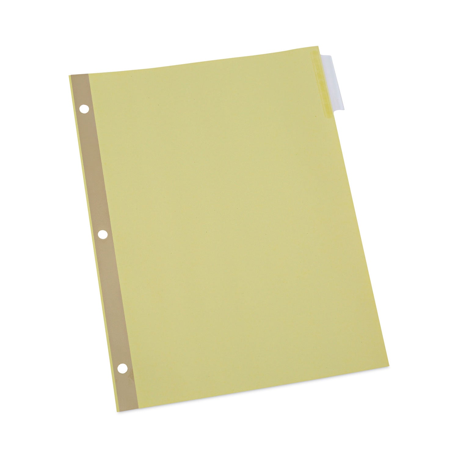 Deluxe Extended Insertable Tab Indexes, 5-Tab, 11 x 8.5, Buff, Clear Tabs, 24 Sets -