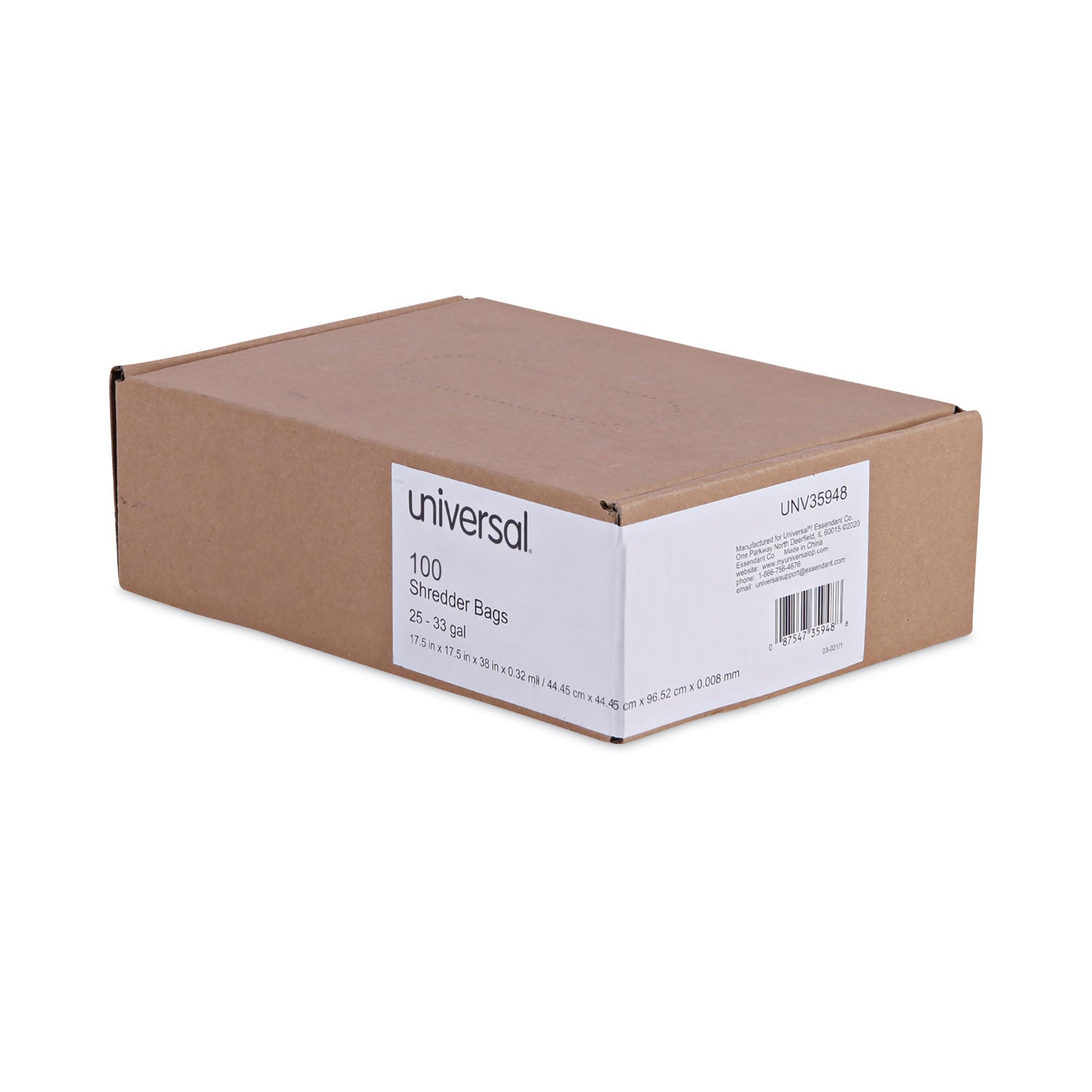 High-Density Shredder Bags, 25-33 gal Capacity, 100/Box -
