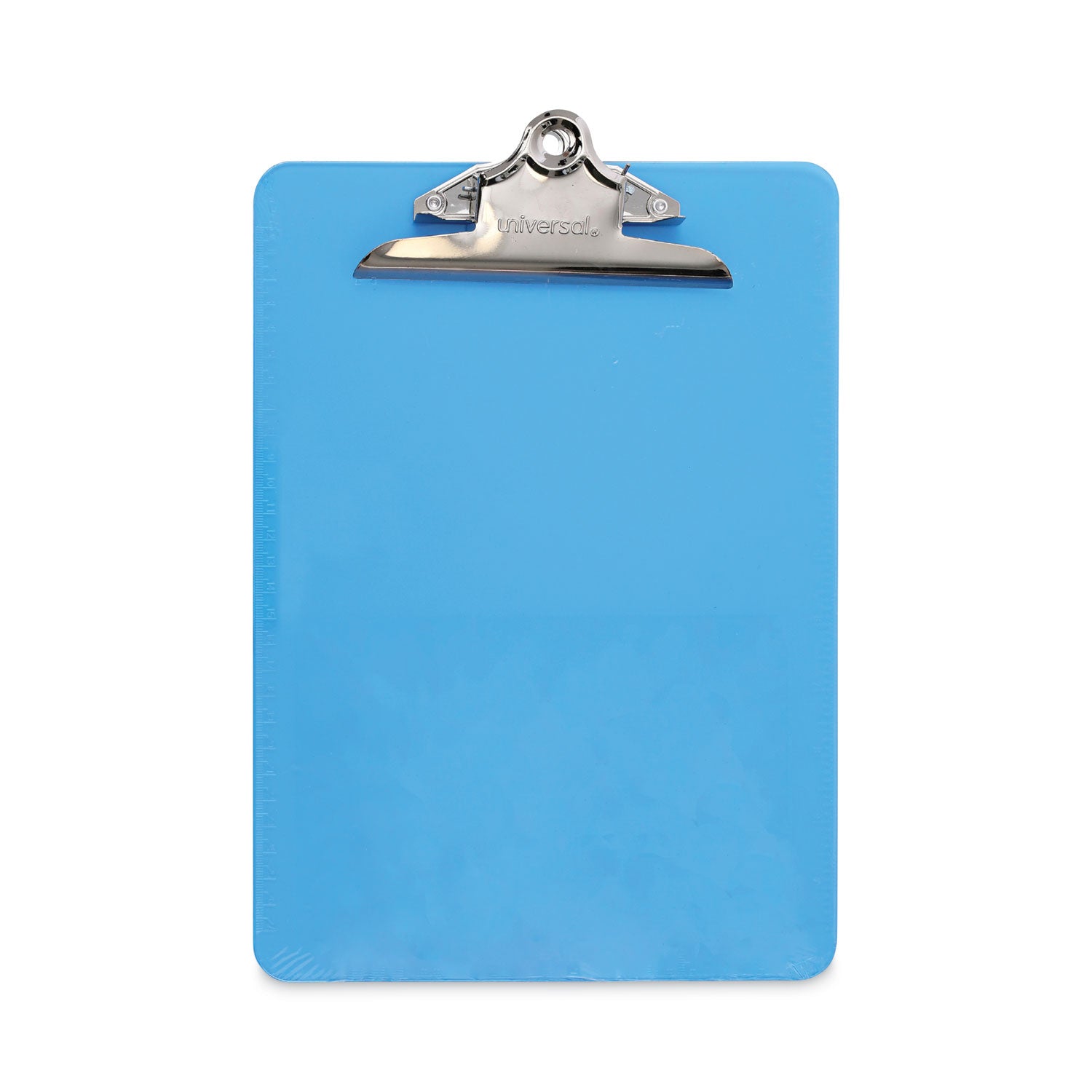 Plastic Clipboard with High Capacity Clip, 1.25" Clip Capacity, Holds 8.5 x 11 Sheets, Translucent Blue -