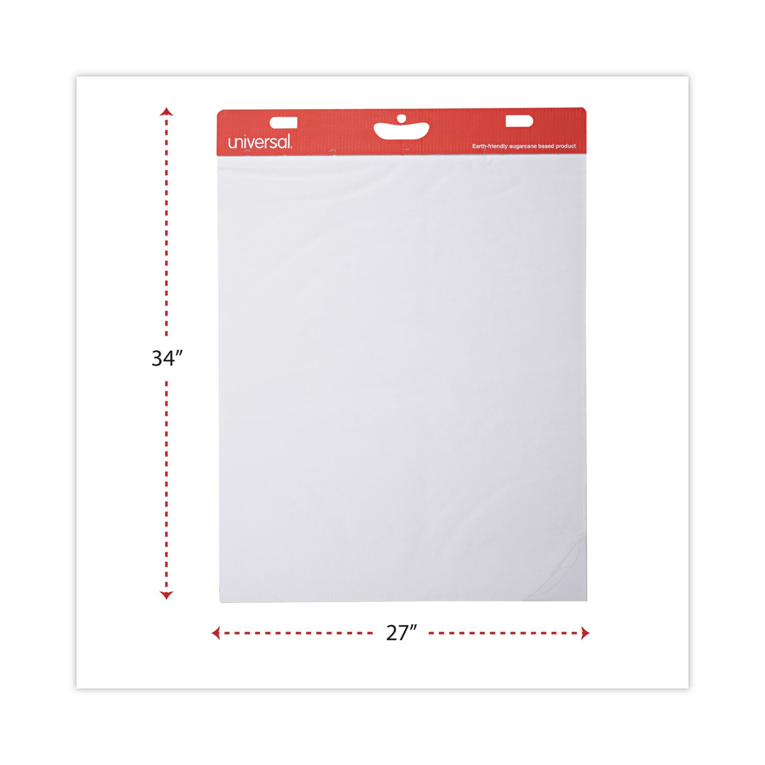 Renewable Resource Sugarcane Based Easel Pads, Unruled, 27 x 34, White, 50 Sheets, 2/Carton -