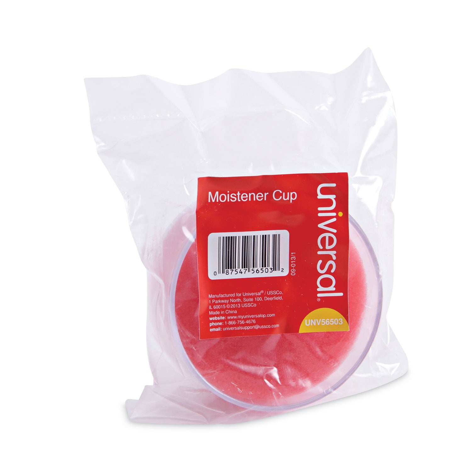 Sponge Cup Moistener, 3" Diameter, Clear -