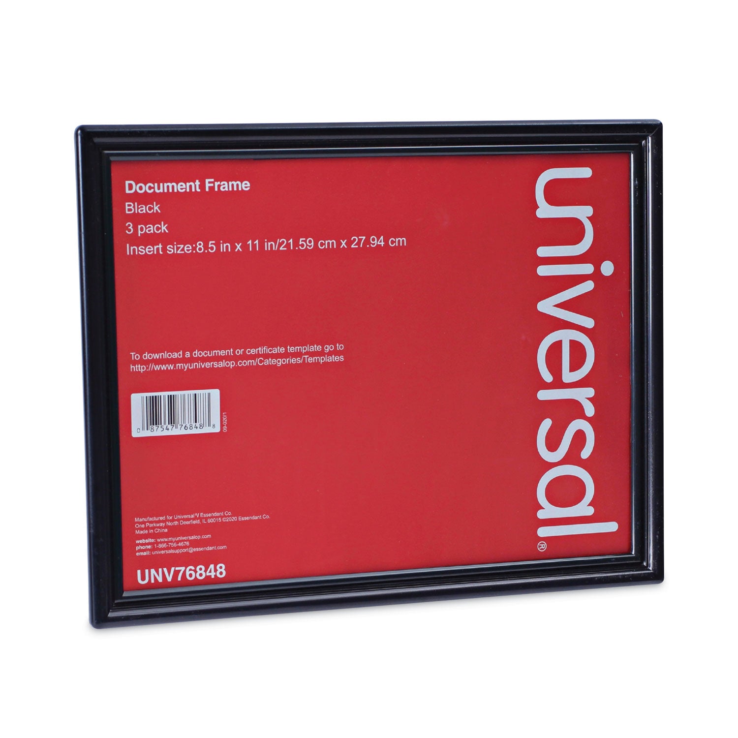all-purpose-document-frame-85-x-11-insert-black-3-pack_unv76848 - 1