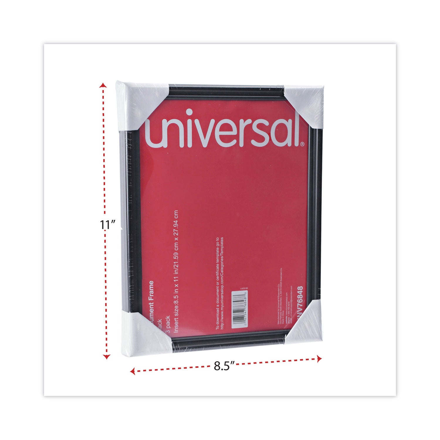 all-purpose-document-frame-85-x-11-insert-black-3-pack_unv76848 - 2