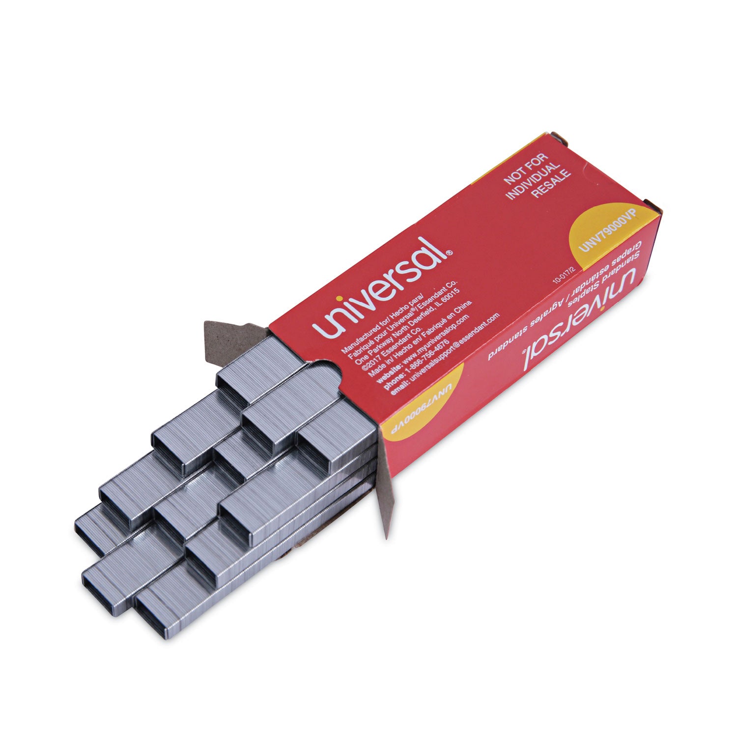 Standard Chisel Point Staples, 0.25" Leg, 0.5" Crown, Steel, 5,000/Box, 5 Boxes/Pack, 25,000/Pack -