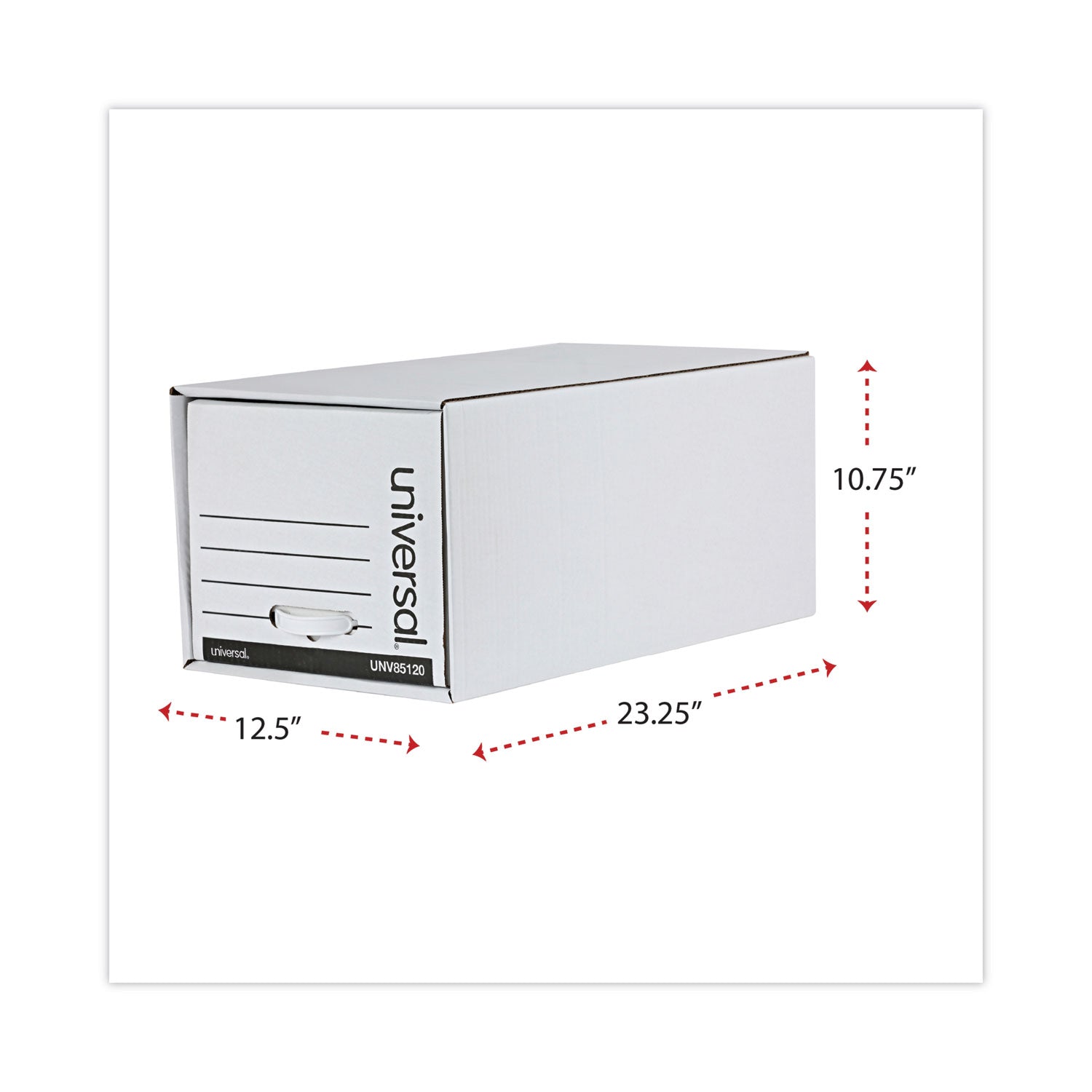 Economy Storage Drawer Files, Letter Files, White, 6/Carton -