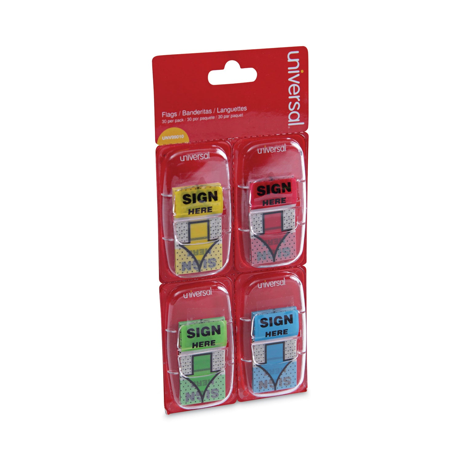 deluxe-message-arrow-flags-sign-here-assorted-colors-120-pack_unv99010 - 1