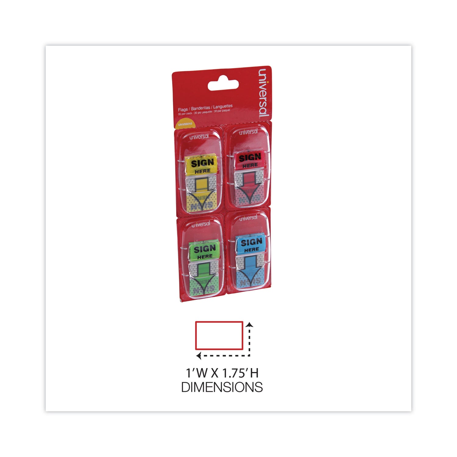deluxe-message-arrow-flags-sign-here-assorted-colors-120-pack_unv99010 - 2