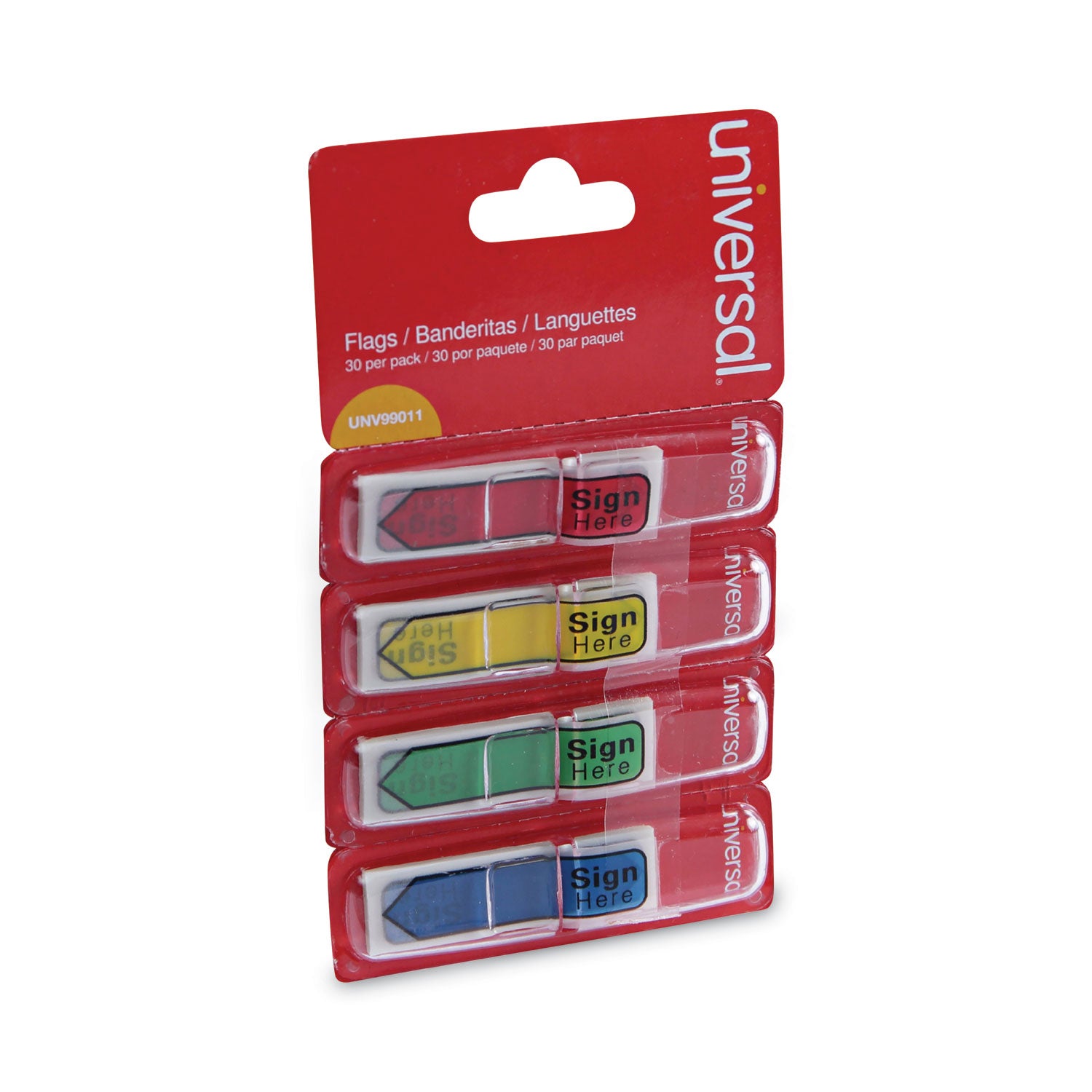 deluxe-message-arrow-flags-sign-here-assorted-colors-120-pack_unv99011 - 1