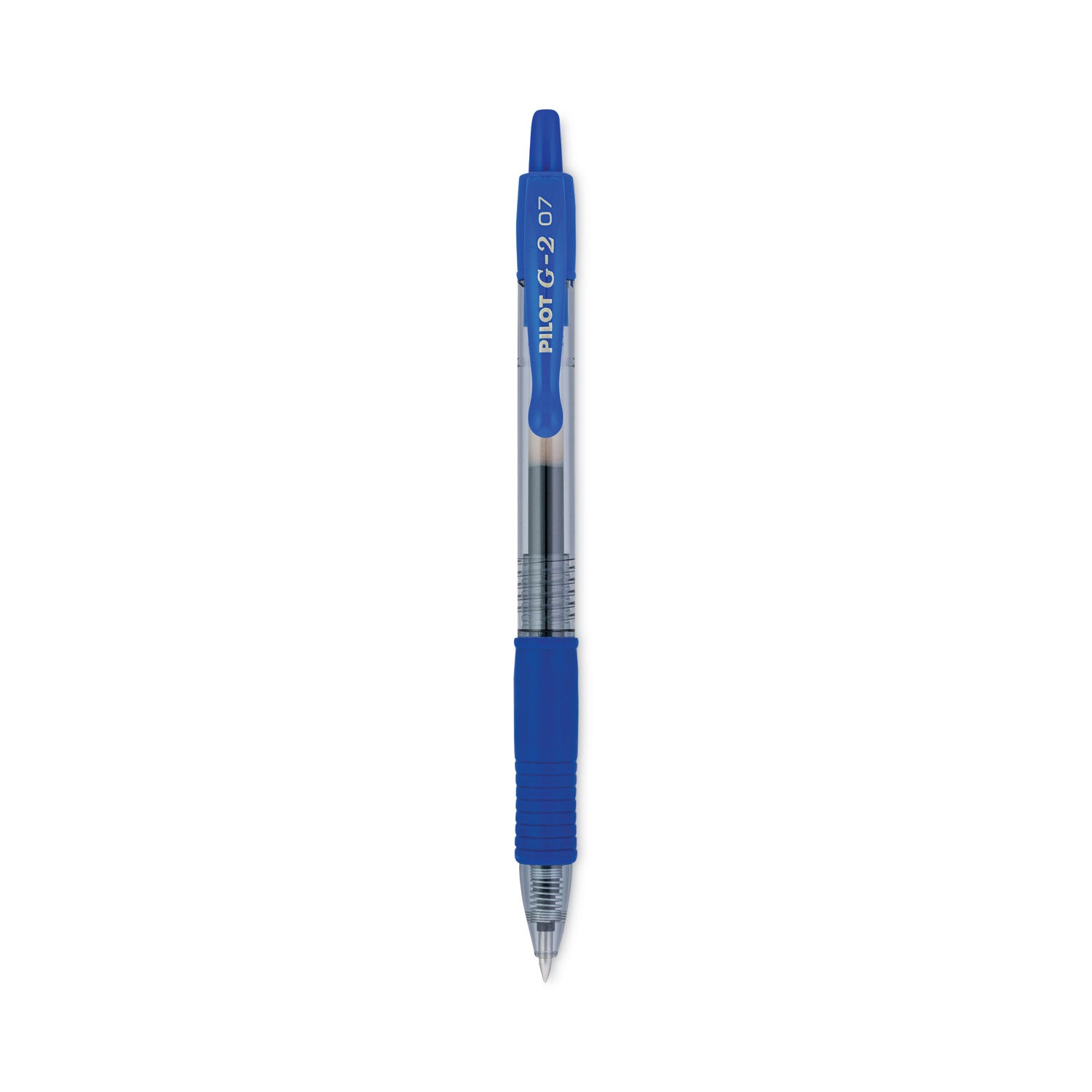 G2 Premium Gel Pen, Retractable, Fine 0.7 mm, Blue Ink, Smoke/Blue Barrel, 12/Pack -