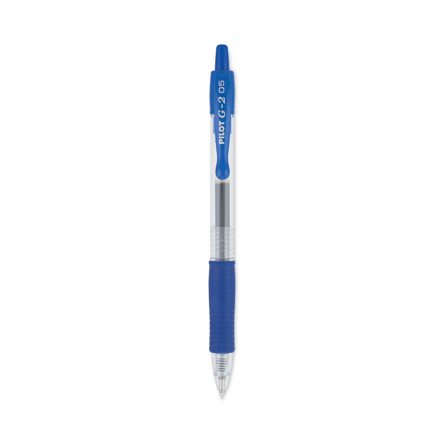 G2 Premium Gel Pen, Retractable, Extra-Fine 0.5 mm, Blue Ink, Smoke/Blue Barrel, Dozen -