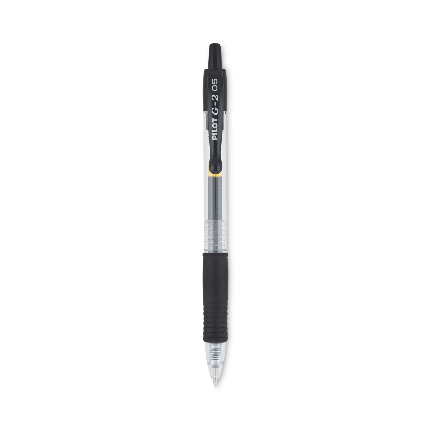 G2 Premium Gel Pen, Retractable, Extra-Fine 0.5 mm, Black Ink, Smoke/Black Barrel, Dozen -