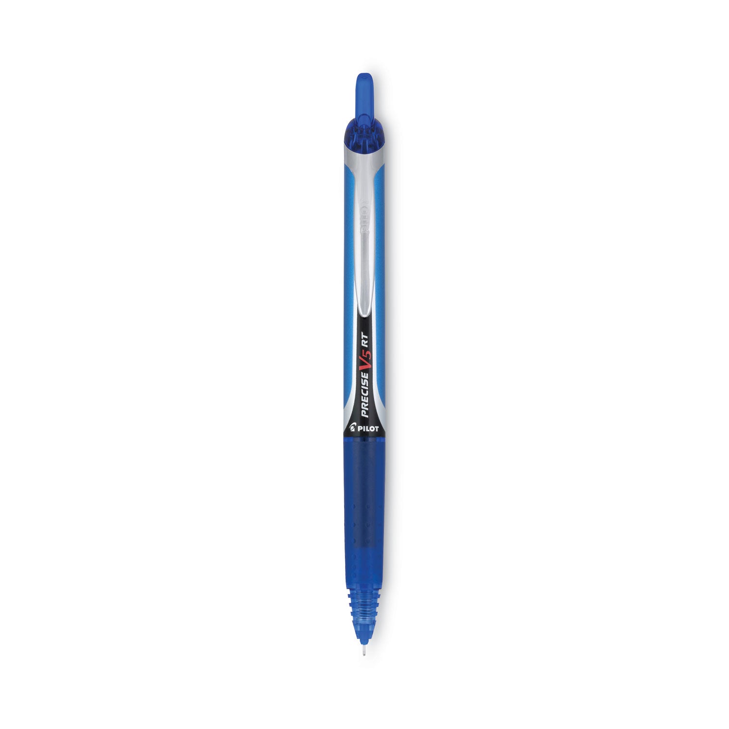 Precise V5RT Roller Ball Pen, Retractable, Extra-Fine 0.5 mm, Blue Ink, Blue Barrel -