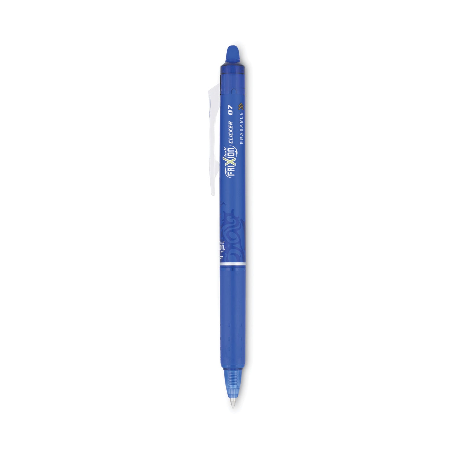 FriXion Clicker Erasable Gel Pen, Retractable, Fine 0.7 mm, Blue Ink, Blue Barrel -