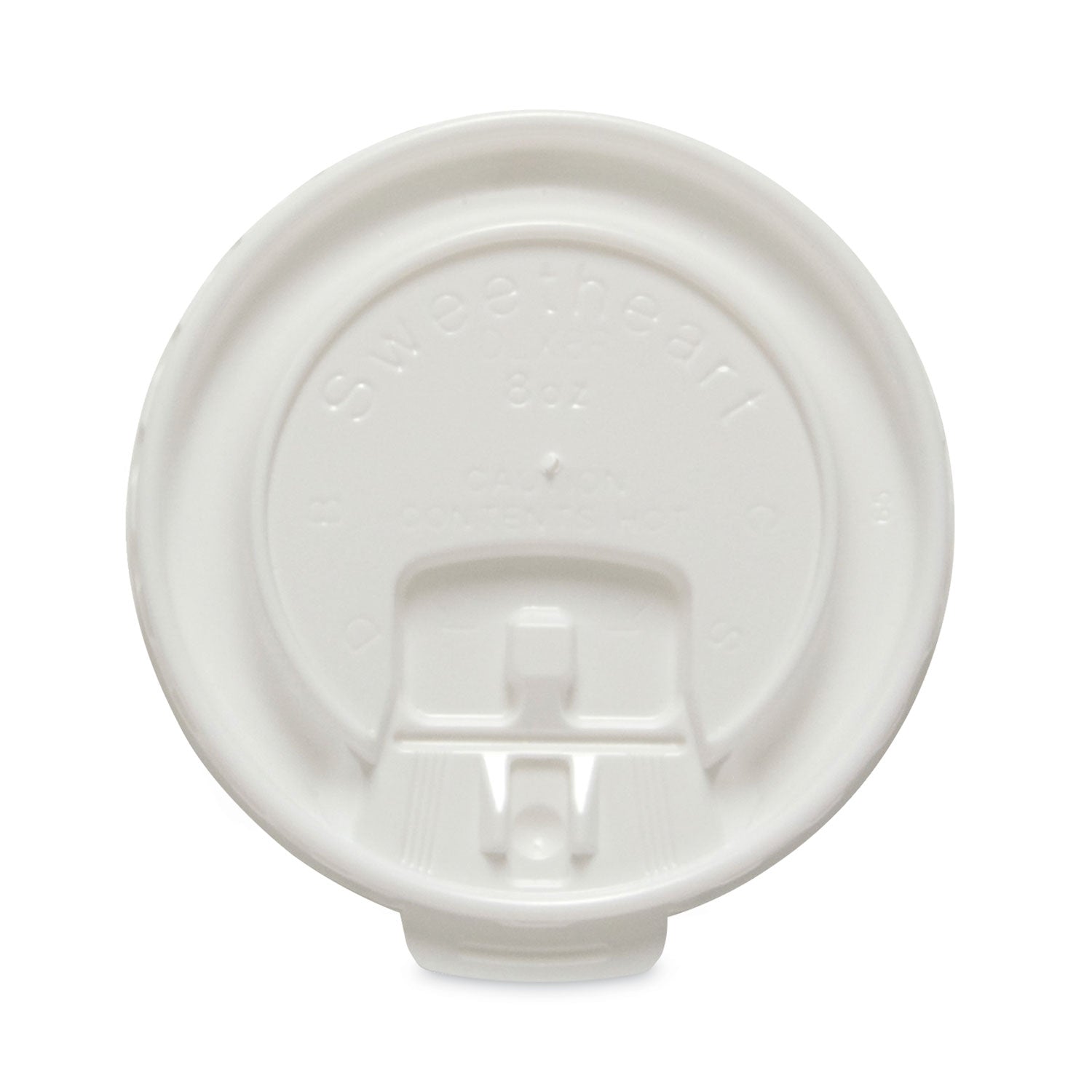 Lift Back and Lock Tab Cup Lids for Foam Cups, Fits 8 oz Trophy Cups, White, 100/Pack -