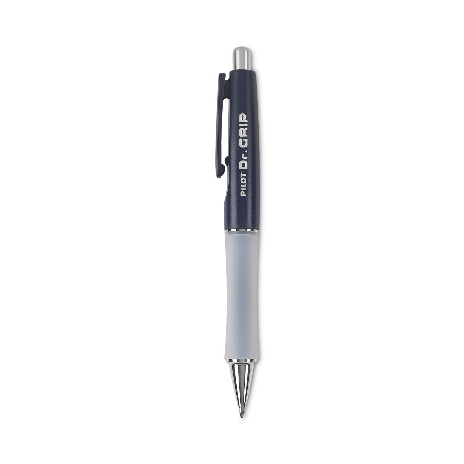 Dr. Grip Ballpoint Pen, Retractable, Medium 1 mm, Blue Ink, Navy Barrel -