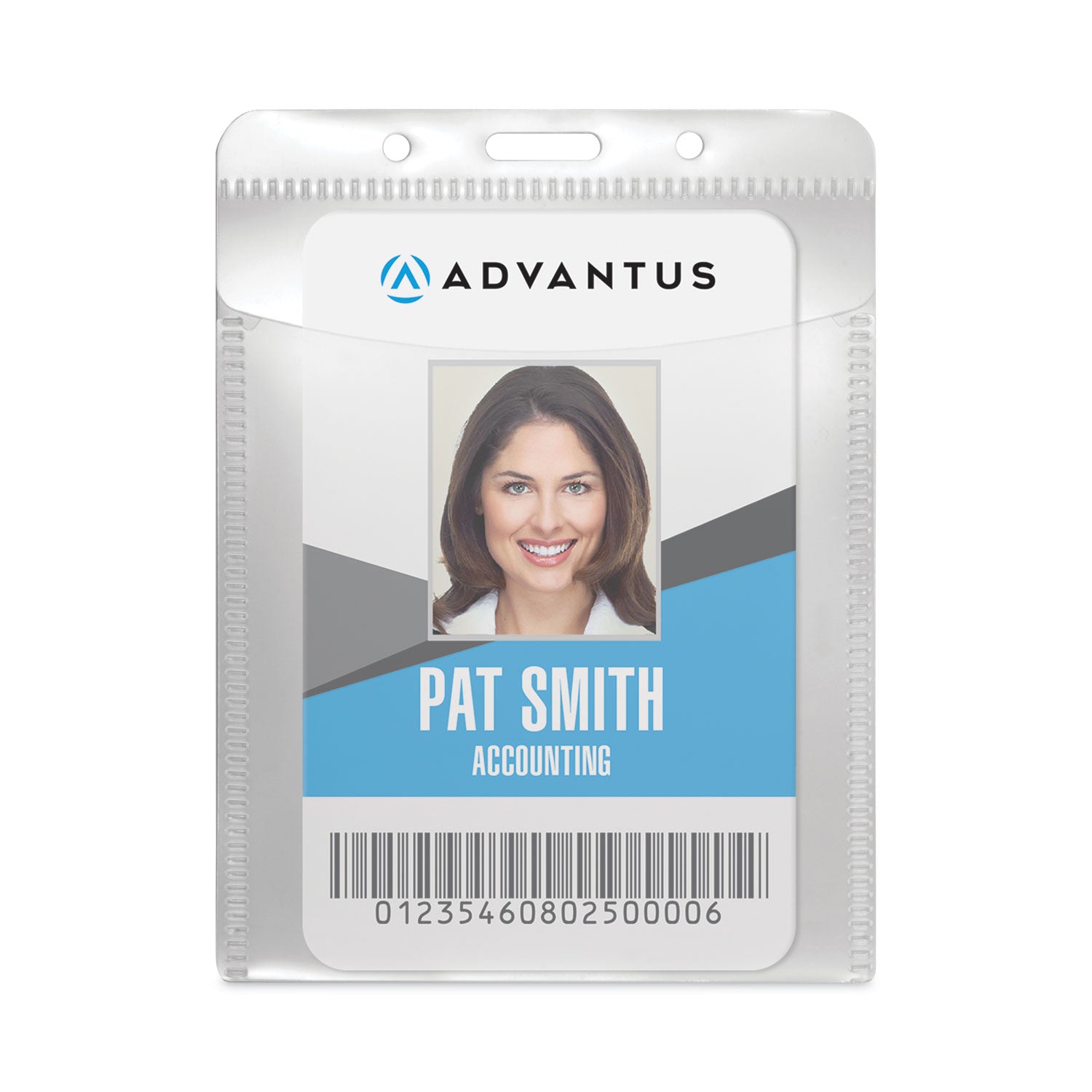 PVC-Free Badge Holders, Vertical, Clear 3.5" x 5.13" Holder, 3.13" x 4.5" Insert, 50/Pack -