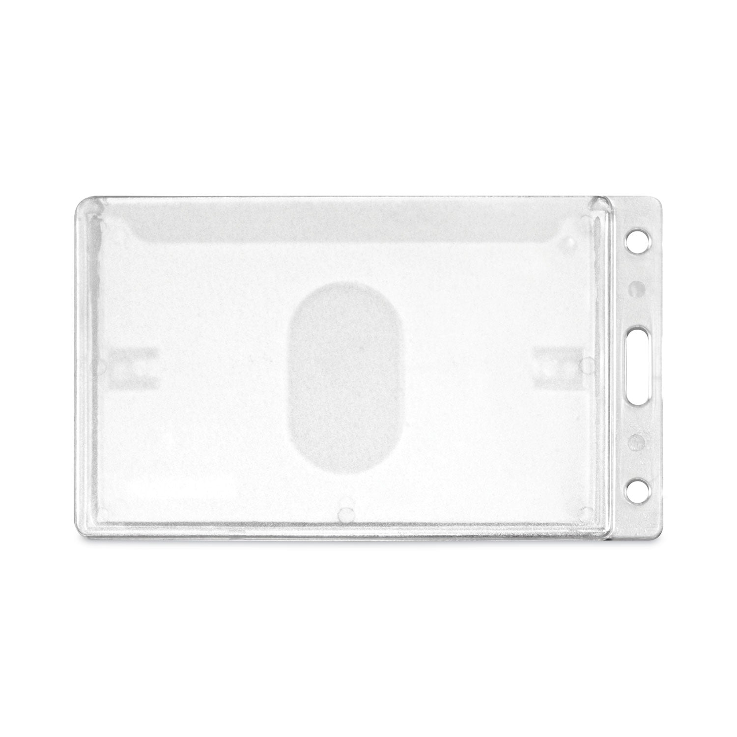 Frosted Two-Card Rigid Badge Holders, Vertical, Frosted 2.5" x 4.13" Holder, 2.13" x 3.38" Insert, 25/Box -