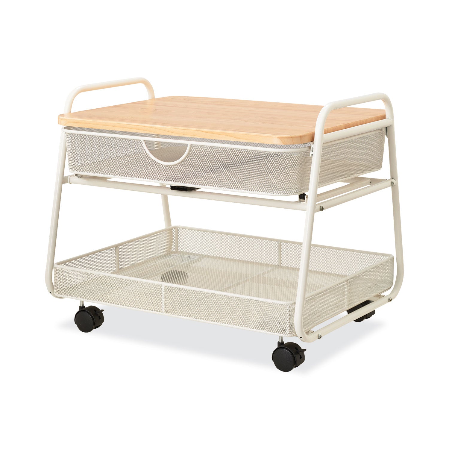 onyx-under-desk-machine-stand-metal-1-shelf-1-drawer-1-bin-100-lb-capacity-21-x-16-x-175-white_saf5208wh - 2