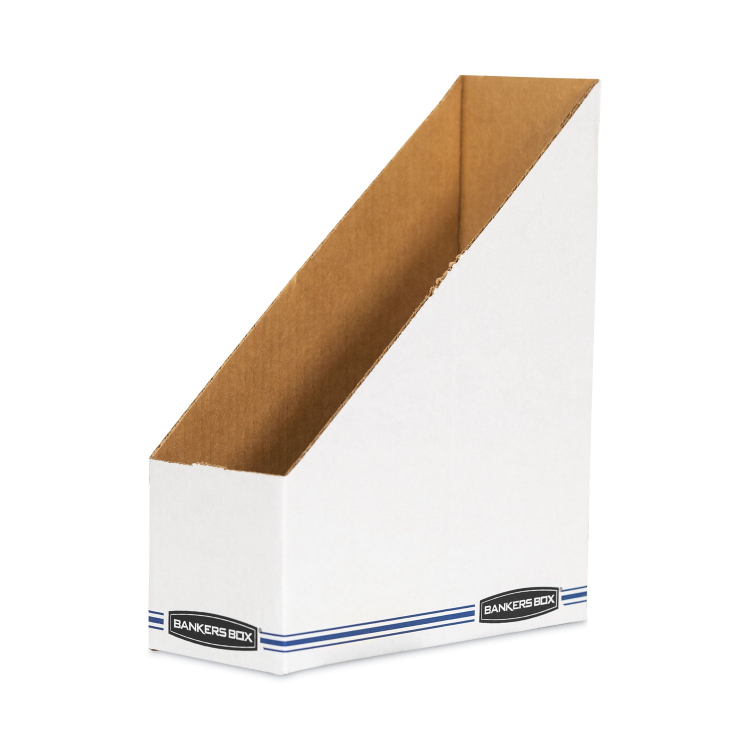 Stor/File Corrugated Magazine File, 4 x 9.25 x 11.75, White, 12/Carton -