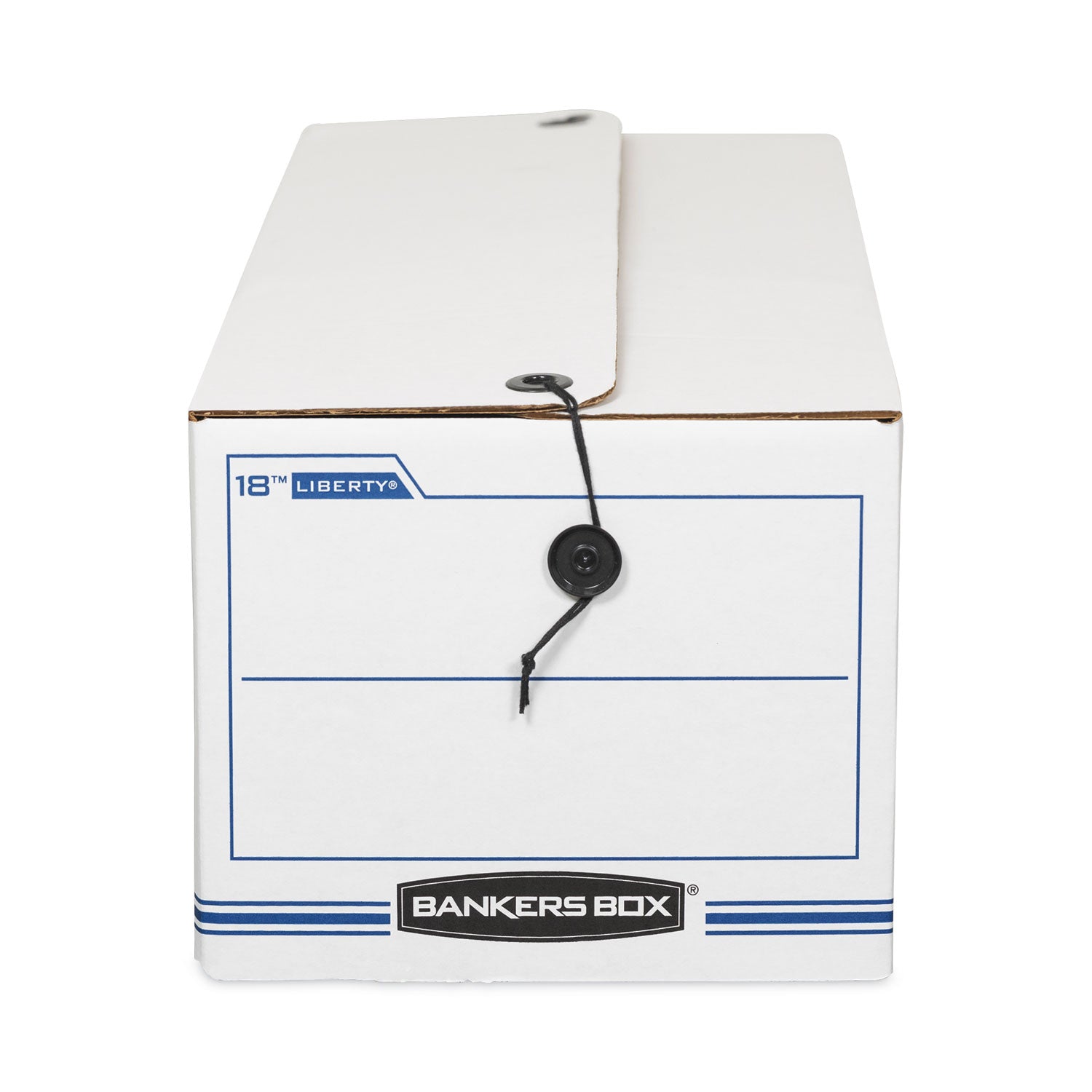 LIBERTY Check and Form Boxes, 9.75" x 23.75" x 6.25", White/Blue, 12/Carton -