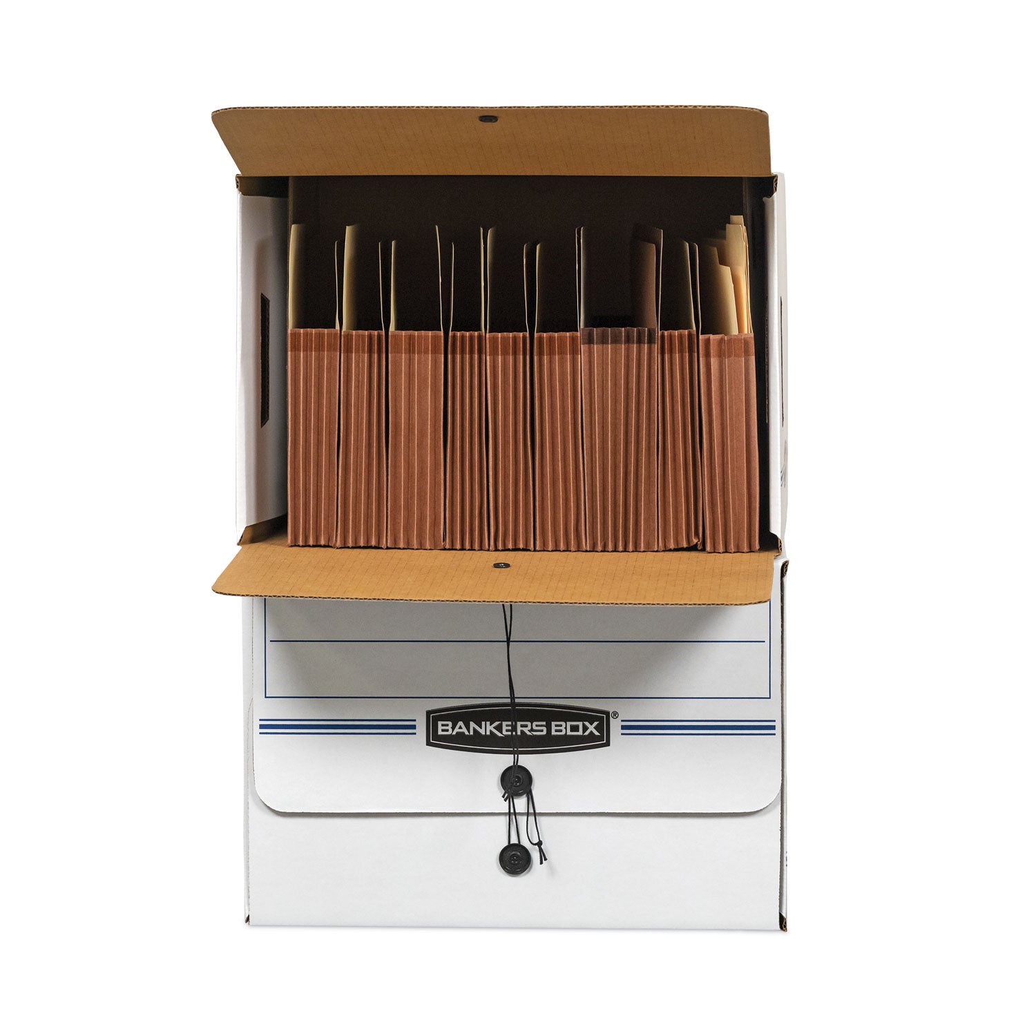 SIDE-TAB Storage Boxes, Letter Files, White/Blue, 12/Carton -