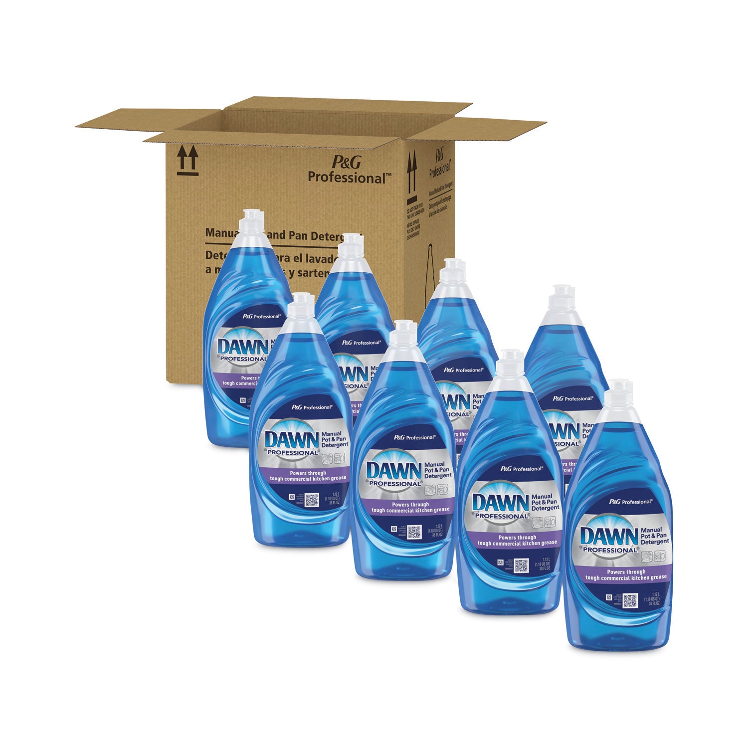 Manual Pot/Pan Dish Detergent, 38 oz Bottle, 8/Carton -