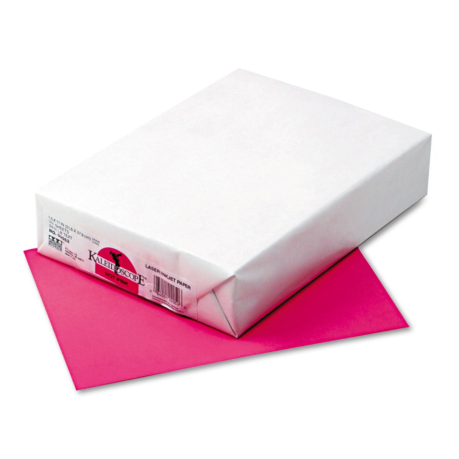 Kaleidoscope Multipurpose Colored Paper, 24 lb Bond Weight, 8.5 x 11, Hot Pink, 500/Ream -