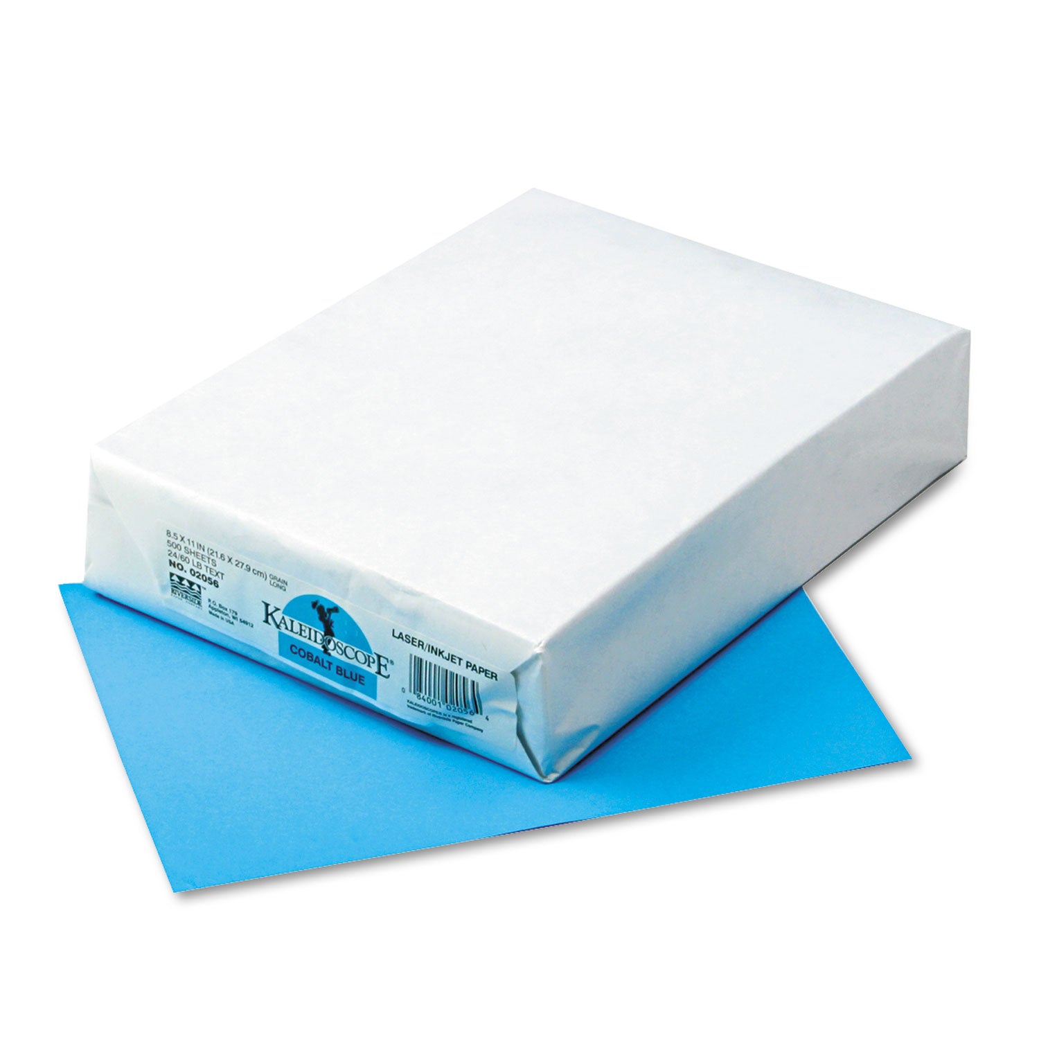 Kaleidoscope Multipurpose Colored Paper, 24 lb Bond Weight, 8.5 x 11, Cobalt Blue, 500/Ream -