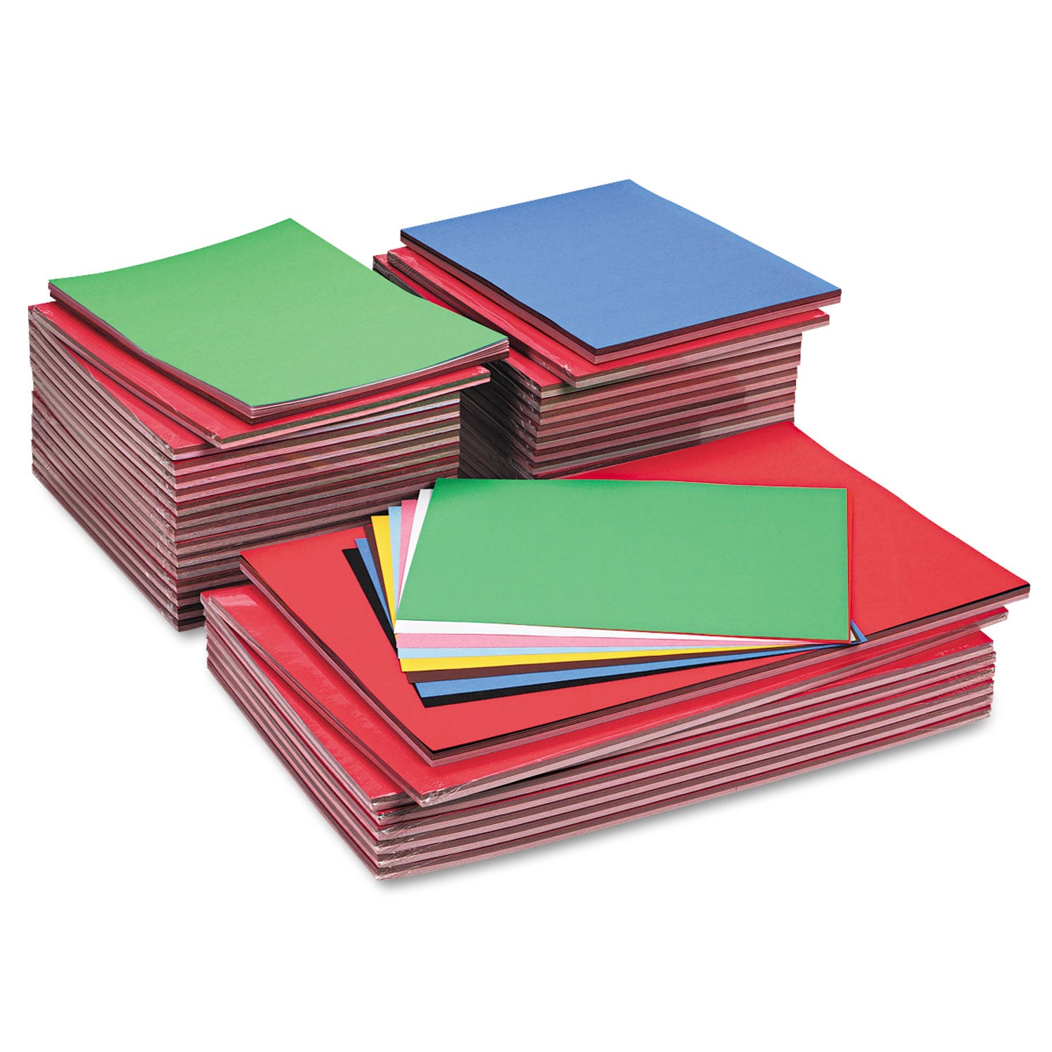 Tru-Ray Construction Paper, 76 lb Text Weight, Assorted, Assorted, 100 Sheets/Pack, 20 Packs/Carton -