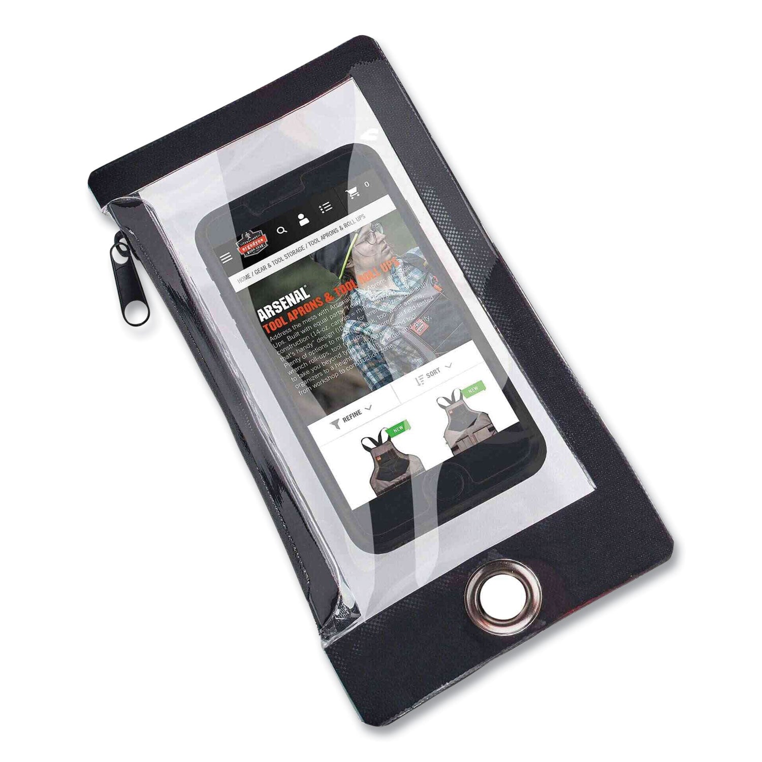squids-3760-phone-pouch-+-trap-for-standard-size-phones-clear-black-ships-in-1-3-business-days_ego19762 - 1