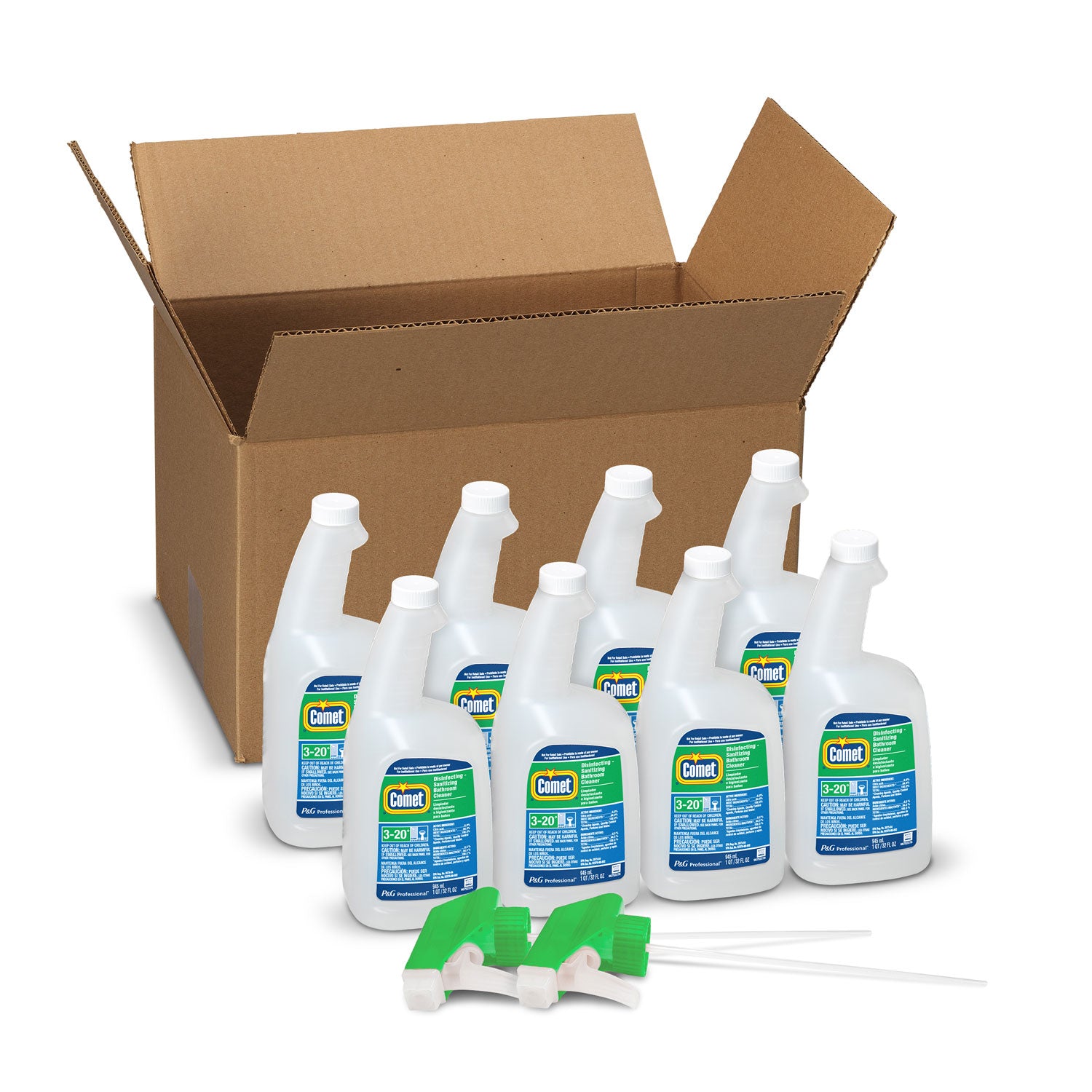 Disinfecting-Sanitizing Bathroom Cleaner, 32 oz Trigger Spray Bottle, 8/Carton -
