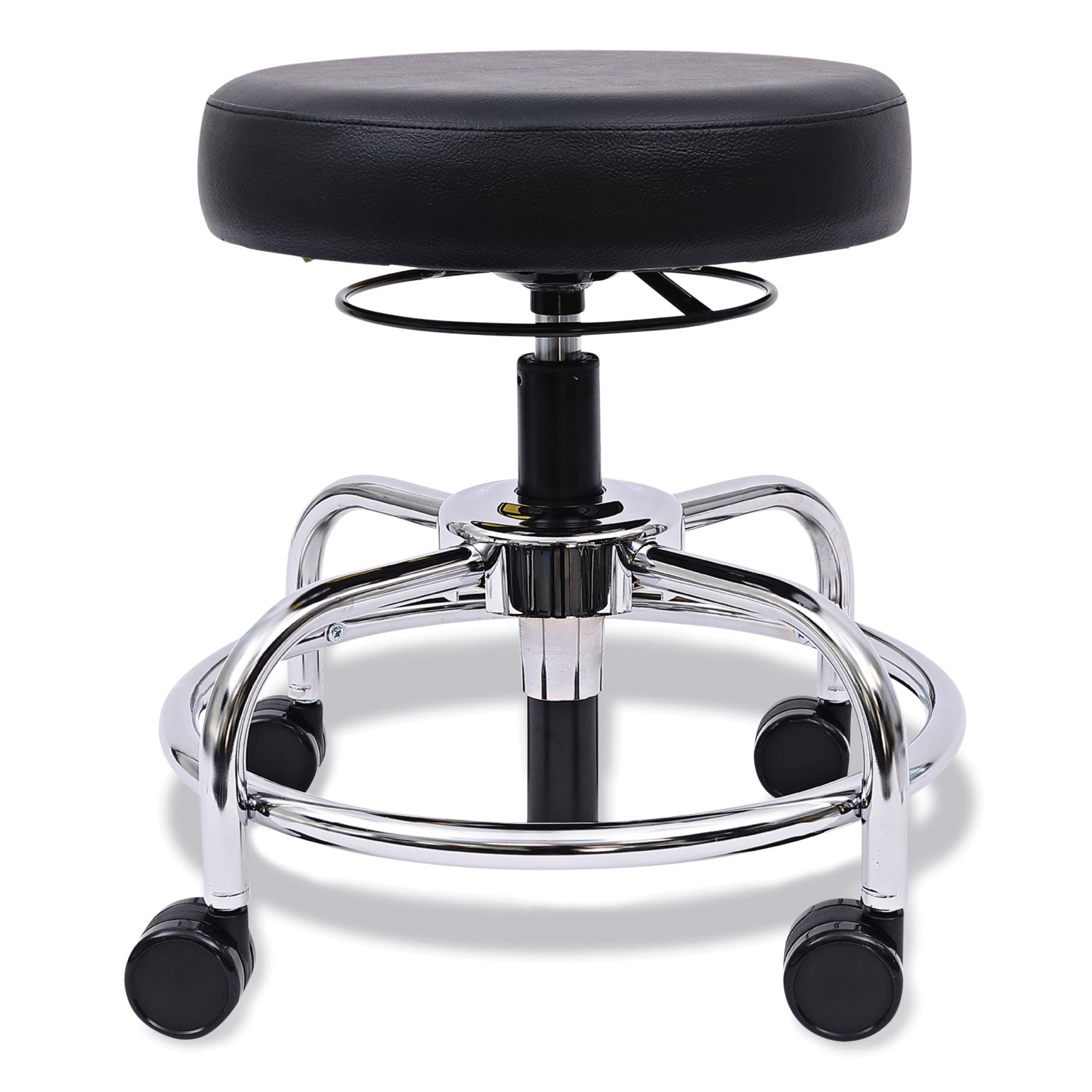 alera-hl-series-height-adjustable-utility-stool-backless-supports-up-to-300-lb-24-seat-height-black-seat-chrome-base_alecs614 - 1