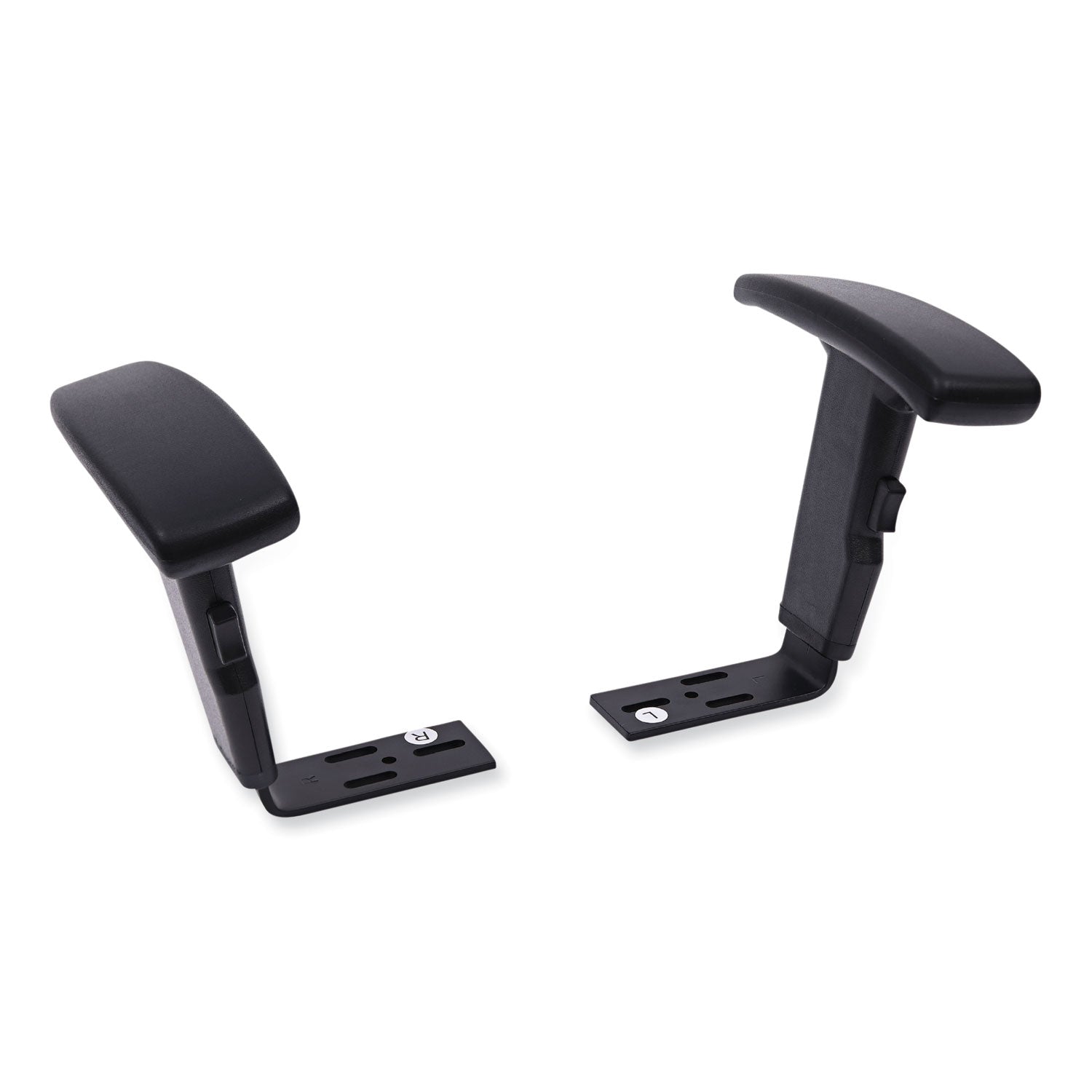 Optional Height-Adjustable T-Arms for Alera Essentia and Interval Series Chairs, Black, 2/Set -