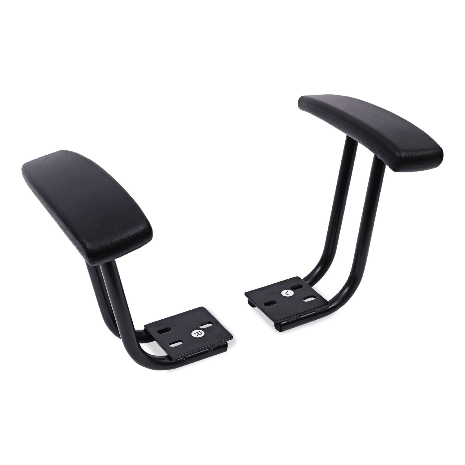 Optional Fixed Height T-Arms for Alera Essentia and Interval Series Chairs, Black, 2/Set -