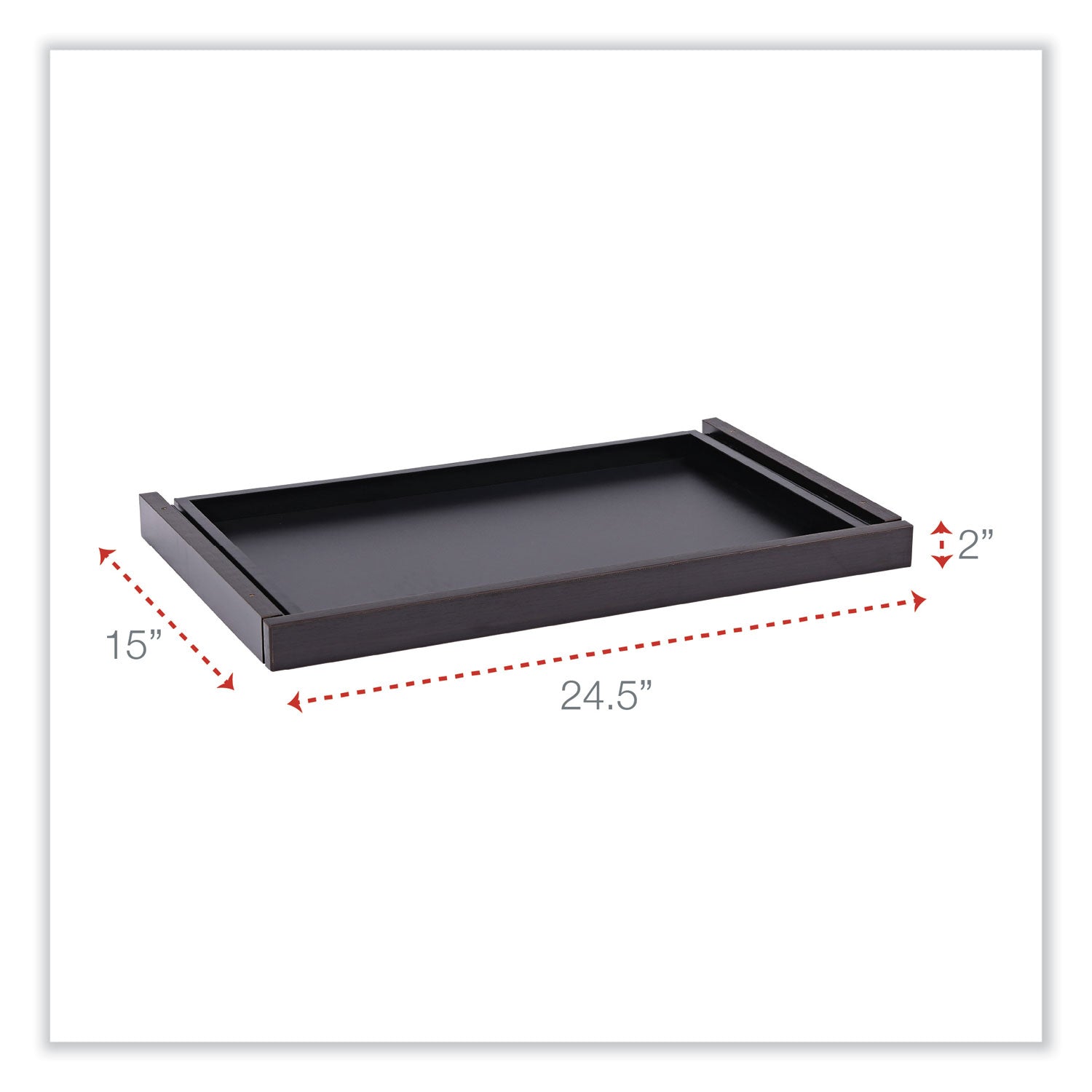 Alera Valencia Series Center Drawer, Laminate, 24.5w x 15d x 2h, Espresso - 2