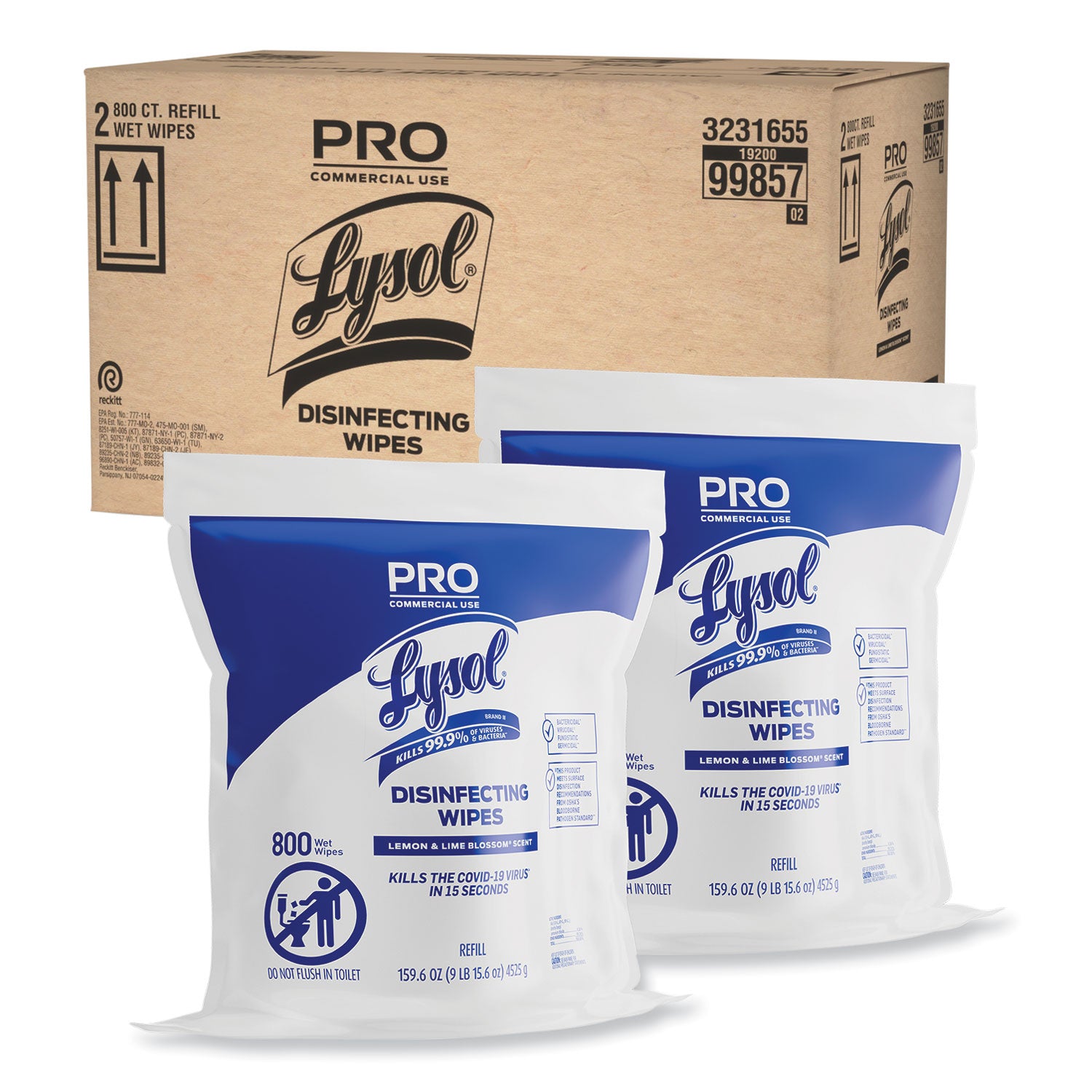 professional-disinfecting-wipe-bucket-refill-1-ply-6-x-8-lemon-and-lime-blossom-white-800-wipes-bag-2-refill-bags-ct_rac99857ct - 2