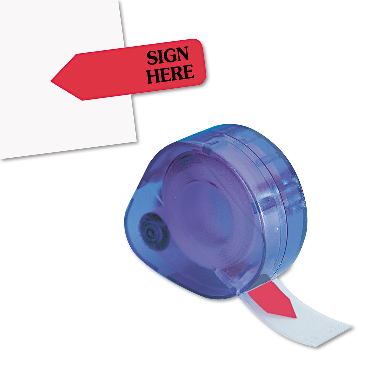 Arrow Message Page Flags in Dispenser, "Sign Here", Red, 120 Flags/Pack -