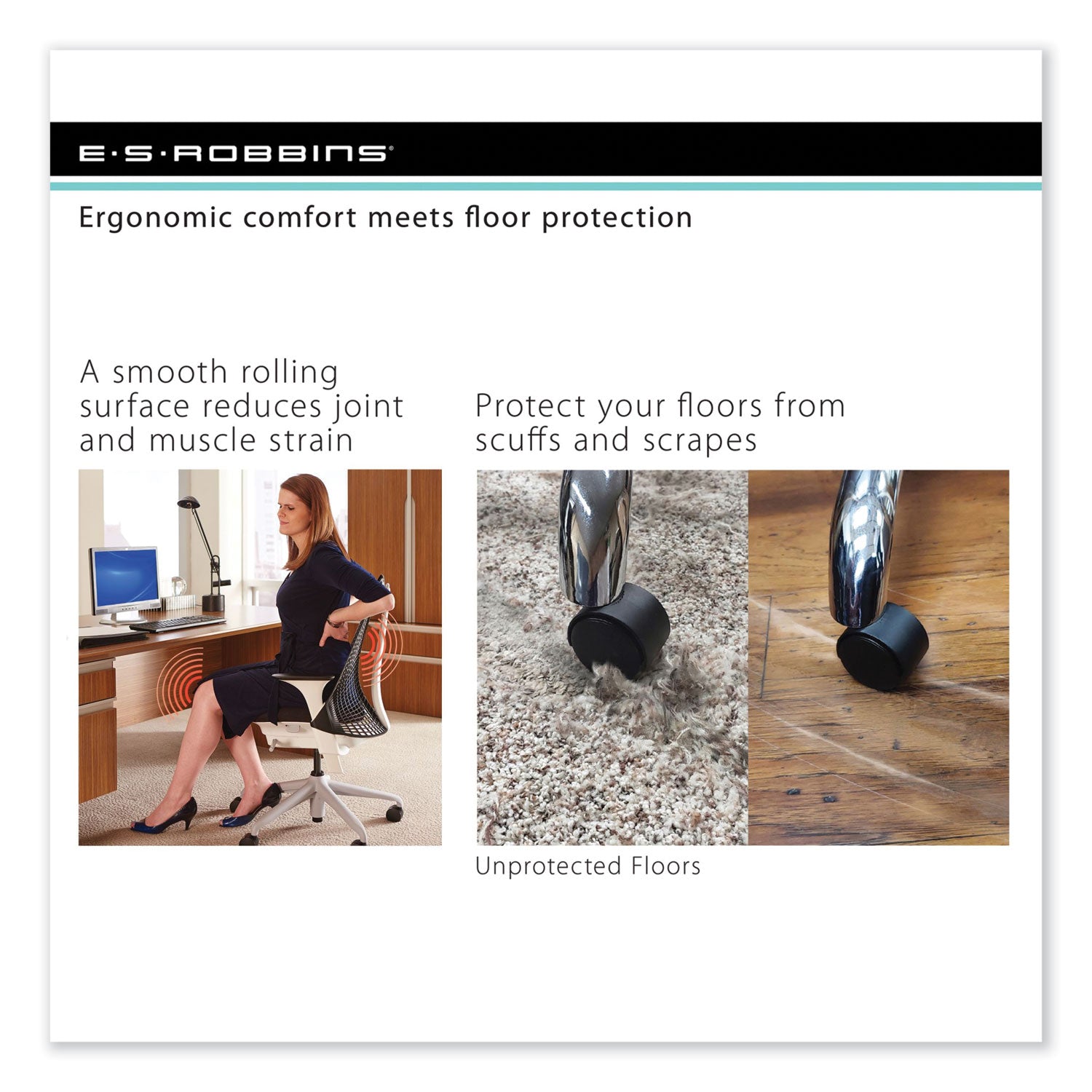 everlife-chair-mat-for-hard-floors-heavy-use-rectangular-60-x-72-clear-ships-in-4-6-business-days_esr132731 - 2