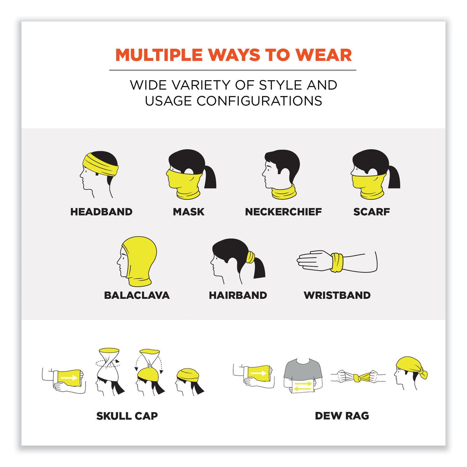 chill-its-6487r-reflective-cooling-multi-band-polyester-spandex-one-size-fits-most-hi-vis-lime-ships-in-1-3-business-days_ego42130 - 2