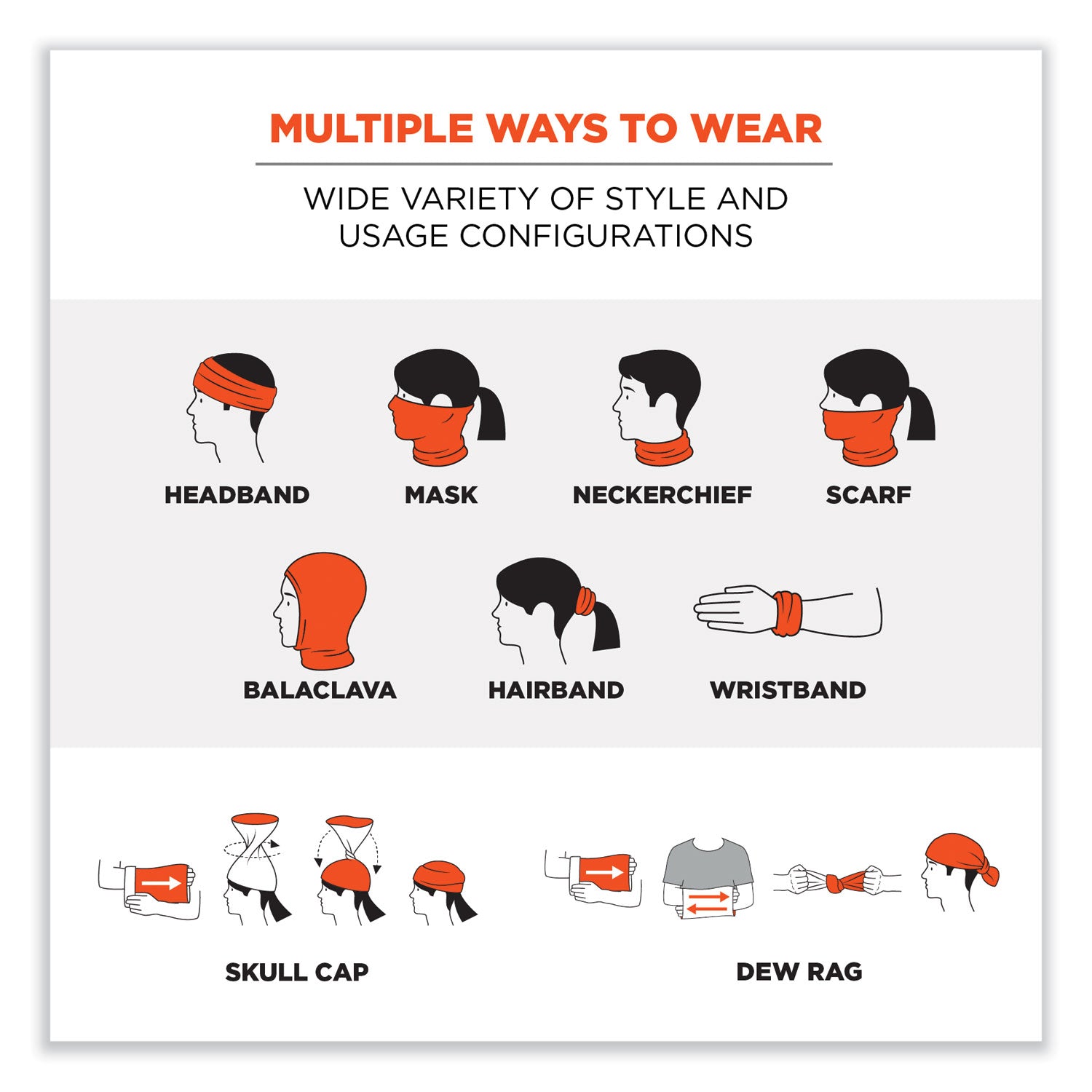 chill-its-6487r-reflective-cooling-multi-band-polyester-spandex-one-size-fit-most-hivis-orange-ships-in-1-3-business-days_ego42131 - 2