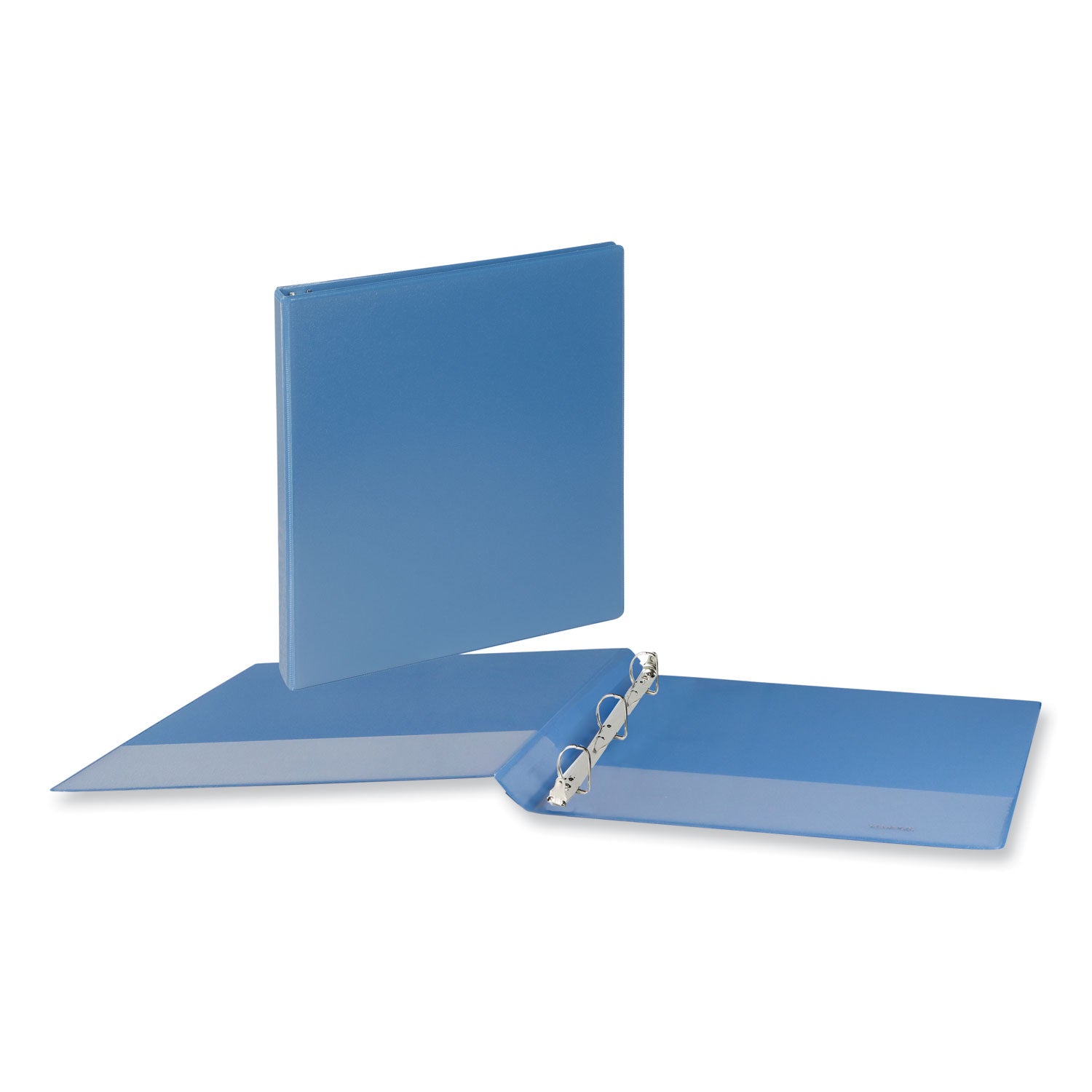 Slant D-Ring View Binder, 3 Rings, 0.5" Capacity, 11 x 8.5, Light Blue -