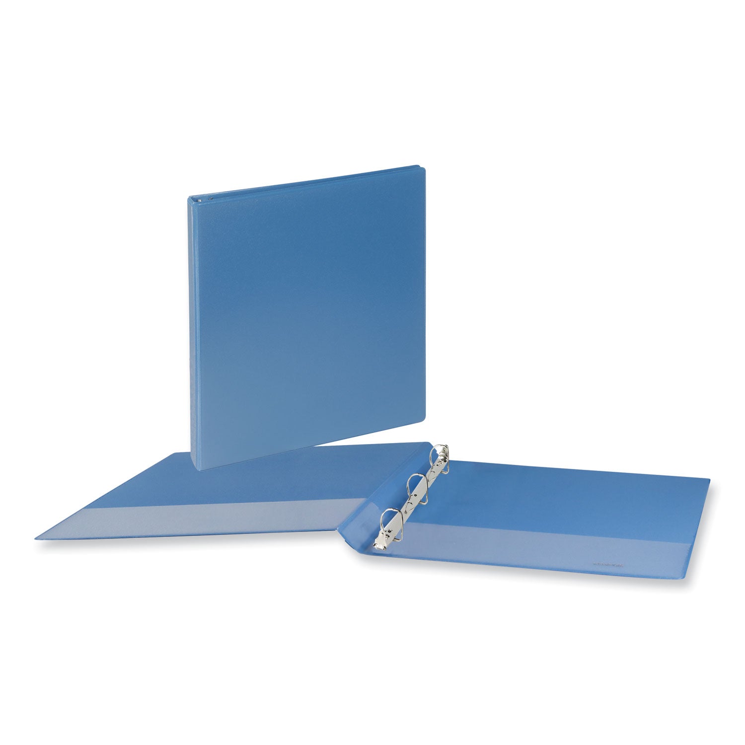 Slant D-Ring View Binder, 3 Rings, 1.5" Capacity, 11 x 8.5, Light Blue -