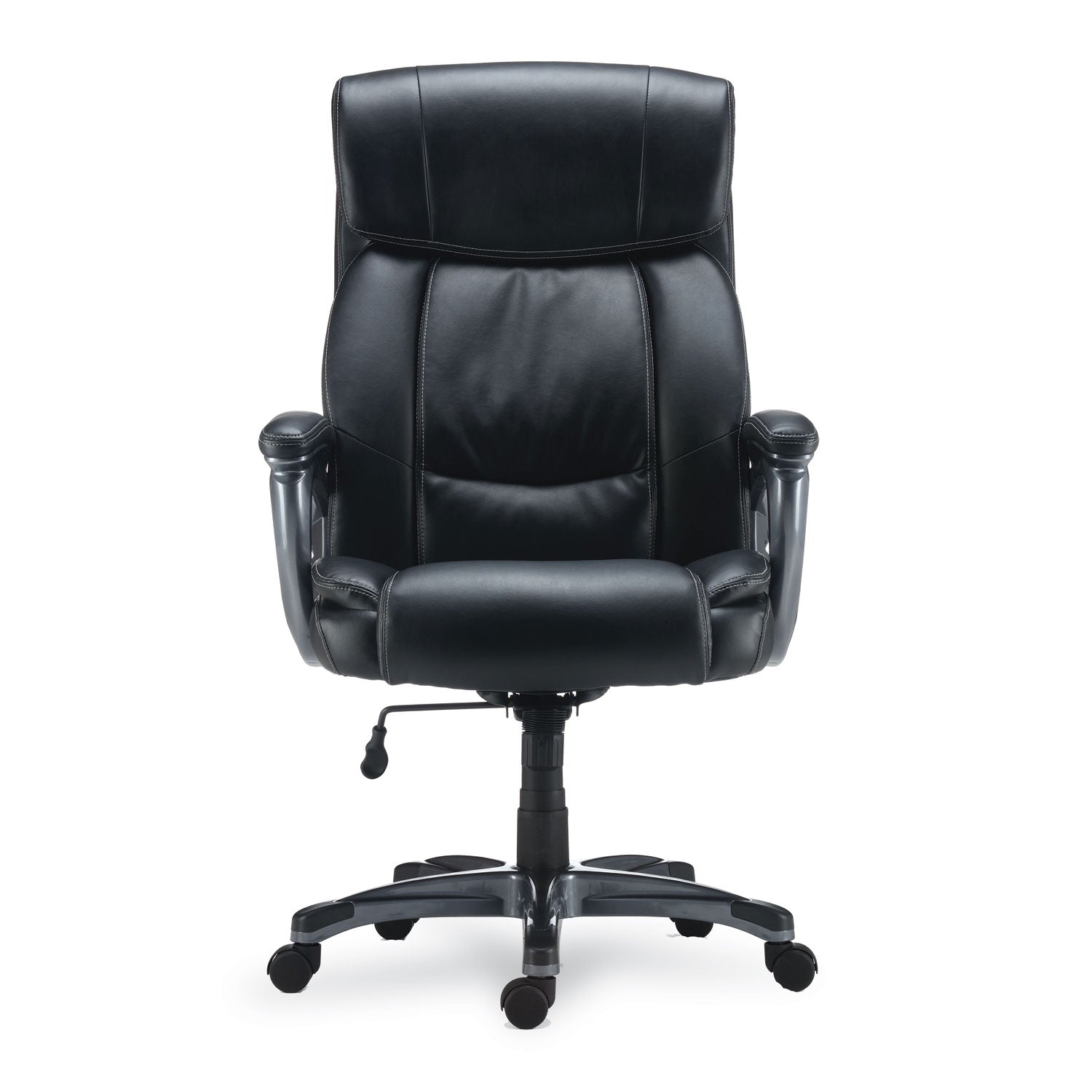 Alera Egino Big and Tall Chair, Supports Up to 400 lb, Black Seat/Back, Black Base - 2