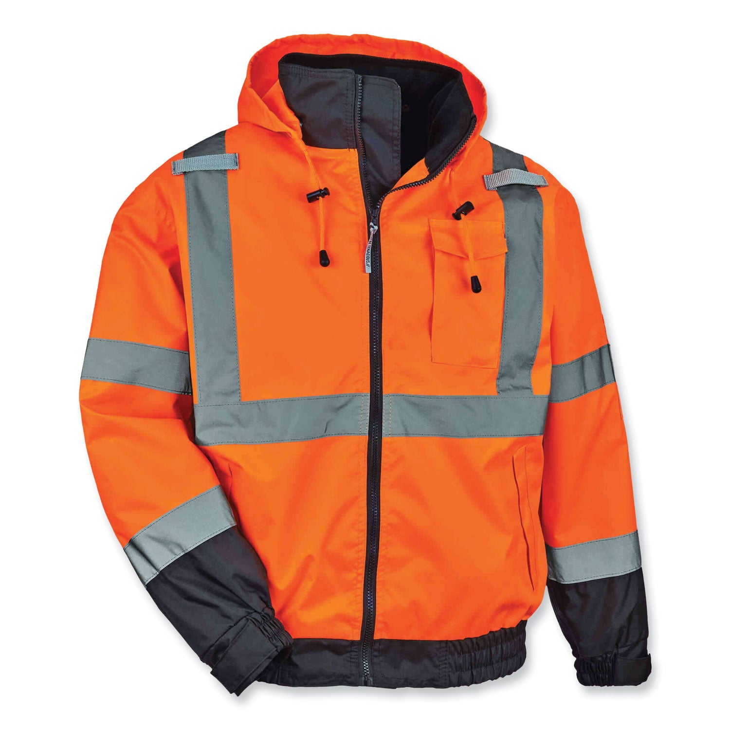 glowear-8379-class-3-hi-vis-fleece-lined-bomber-jacket-orange-small-ships-in-1-3-business-days_ego24462 - 2