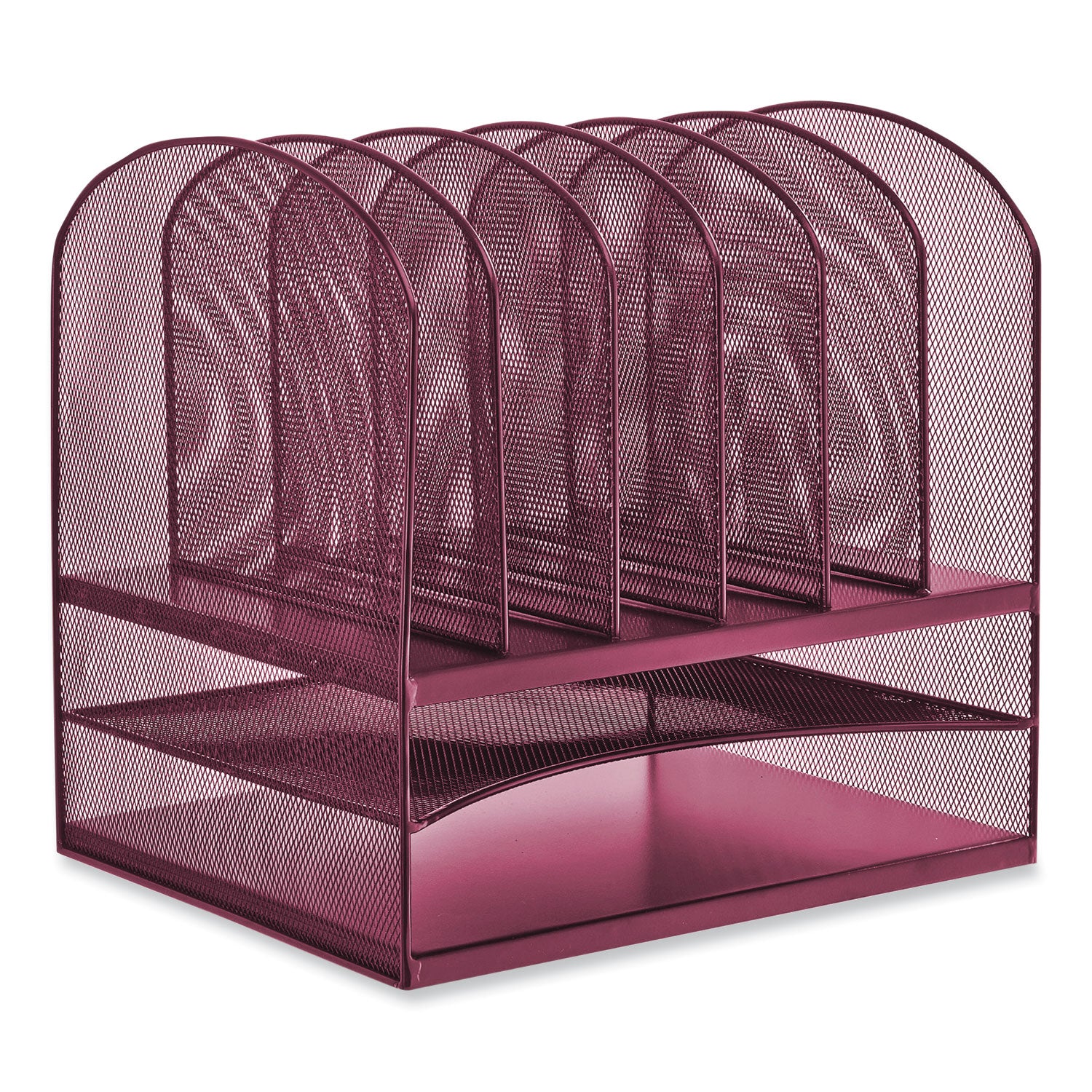 onyx-desk-organizer-w-two-horizontal-and-six-upright-sectionsletter-size-1325-x-115-x-13-wineships-in-1-3-business-days_saf3255we - 1
