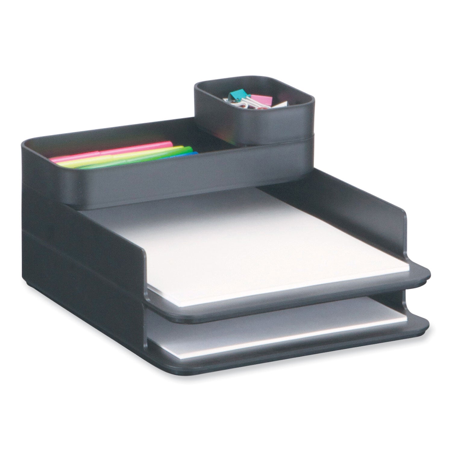plastic-stacking-desktop-sorter-set-4-sections-10-x-1225-x-625-black-ships-in-1-3-business-days_saf3285bl - 2