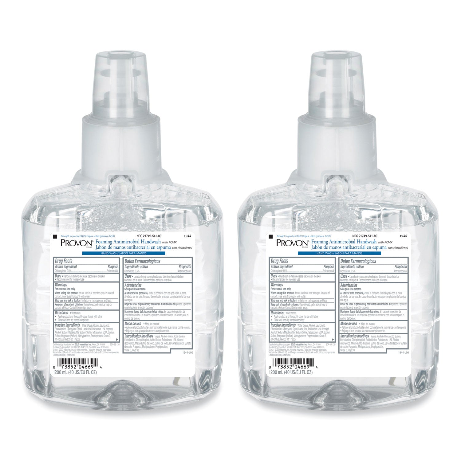 Clear and Mild Foam Hand Wash, Unscented, 1,200 mL Refill, 2/Carton -