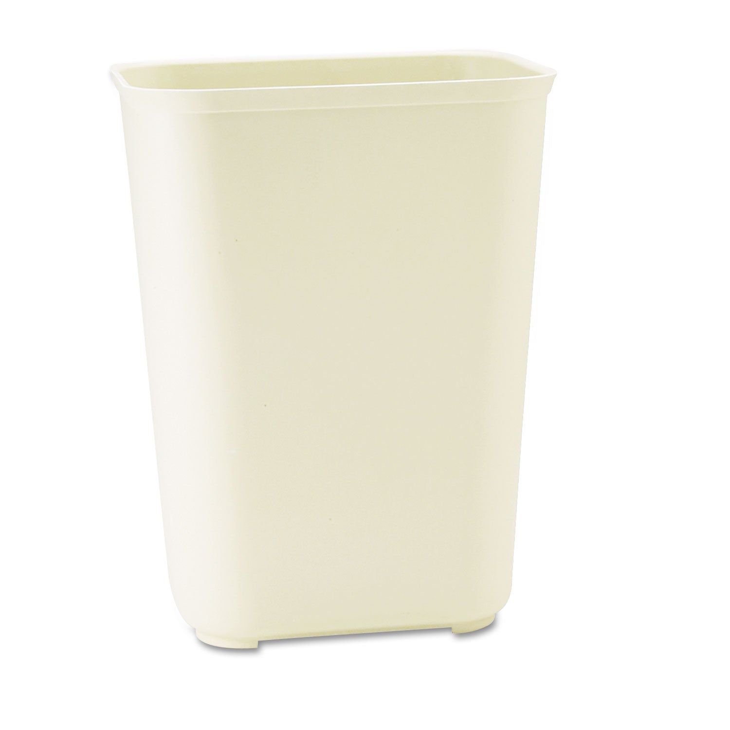 Fiberglass Wastebasket, 10 gal, Fiberglass, Beige -