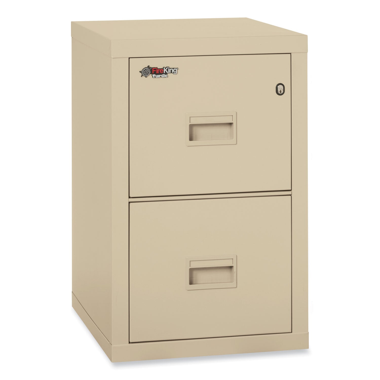 Compact Turtle Insulated Vertical File, 1-Hour Fire, 2 Legal/Letter File Drawers, Parchment, 17.75" x 22.13" x 27.75 -