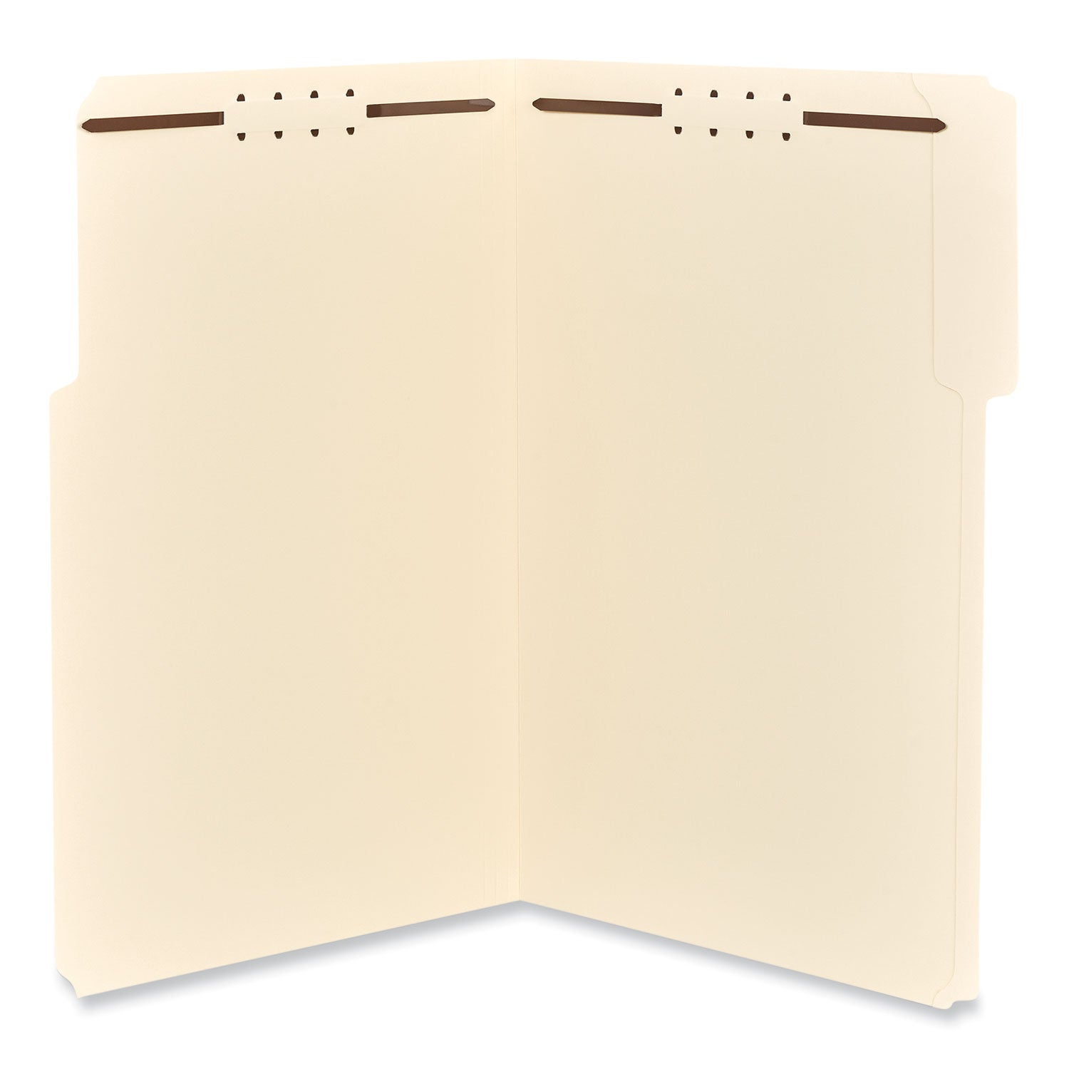 Reinforced Top Tab Fastener Folders, 0.75" Expansion, 2 Fasteners, Legal Size, Manila Exterior, 50/Box -